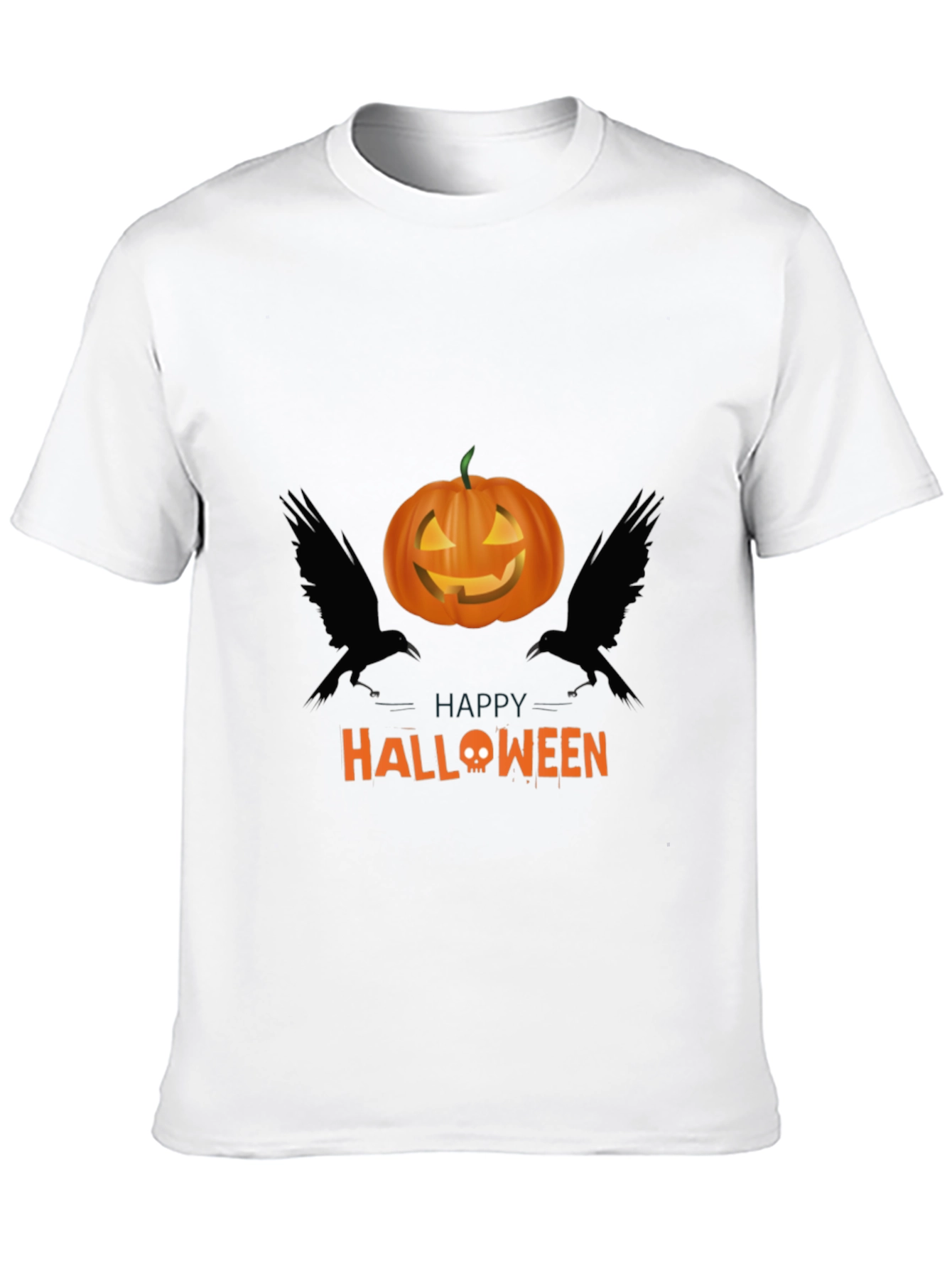 Halloween Pumpkin & Raven Graphic Tee