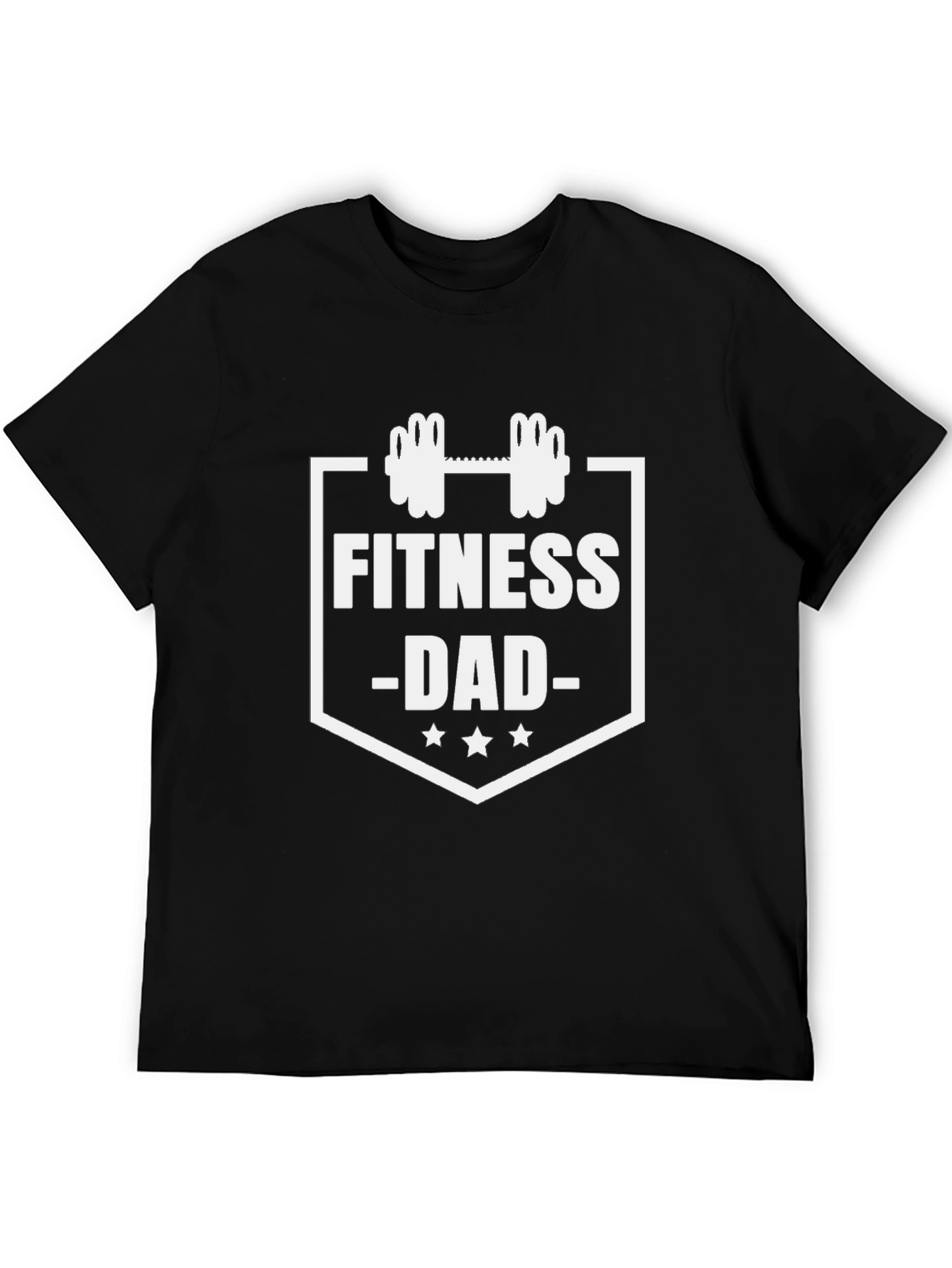 Fitness Dad Black T-Shirt Gym Lover