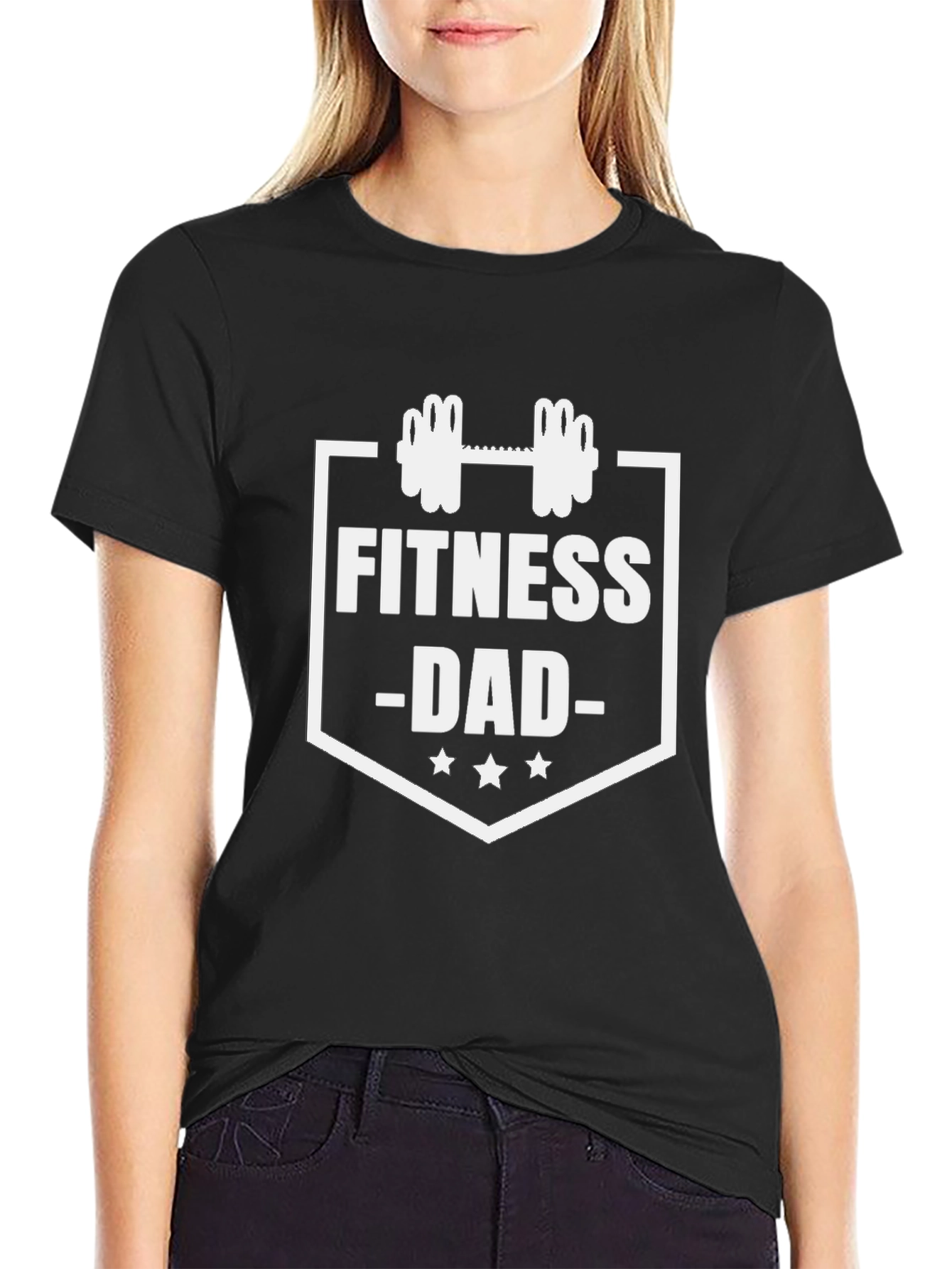 Fitness Dad Black T-Shirt Gym Lover