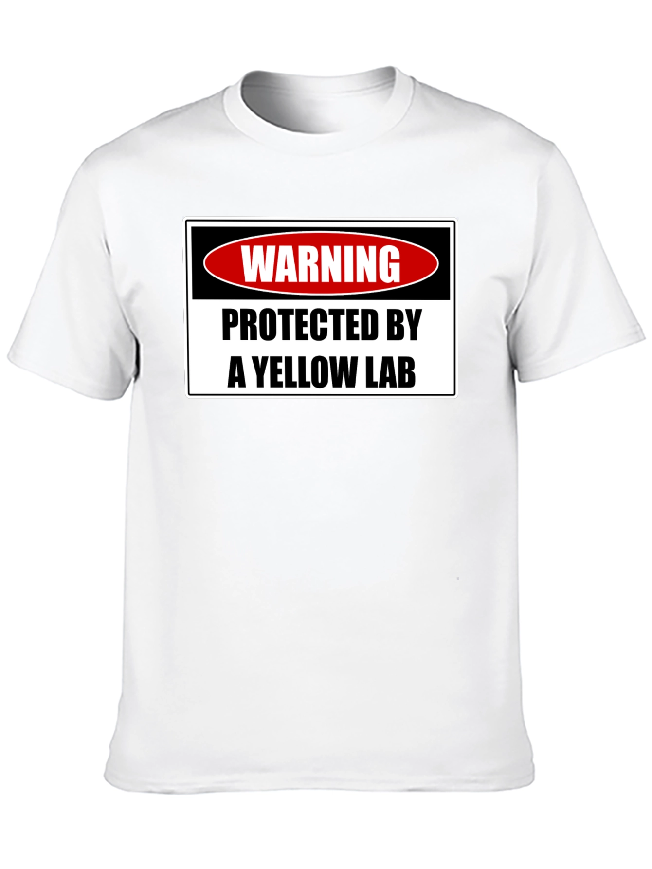 Warning: Protected by a Yellow Lab T-Shirt