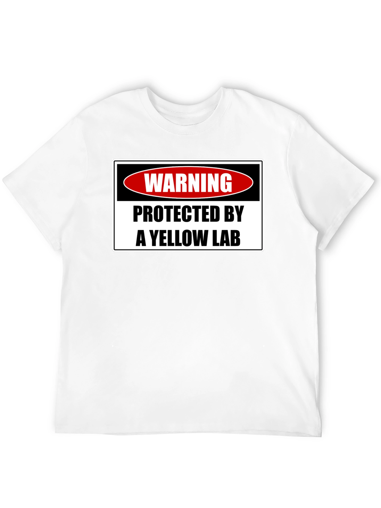 Warning: Protected by a Yellow Lab T-Shirt