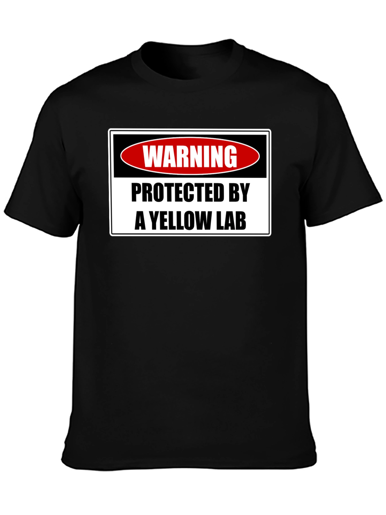 Warning: Protected by a Yellow Lab T-Shirt