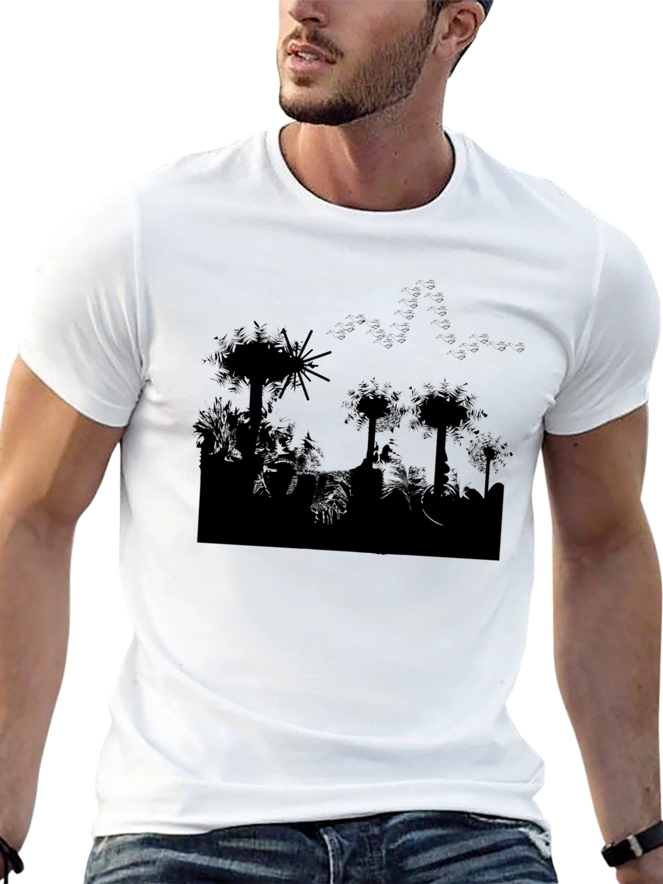 Silhouette Jungle Black T-Shirt