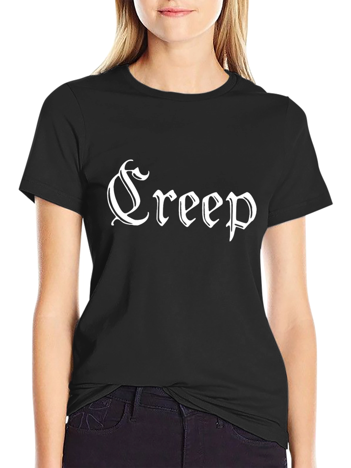Creep T-Shirt - Gothic Font Black Tee