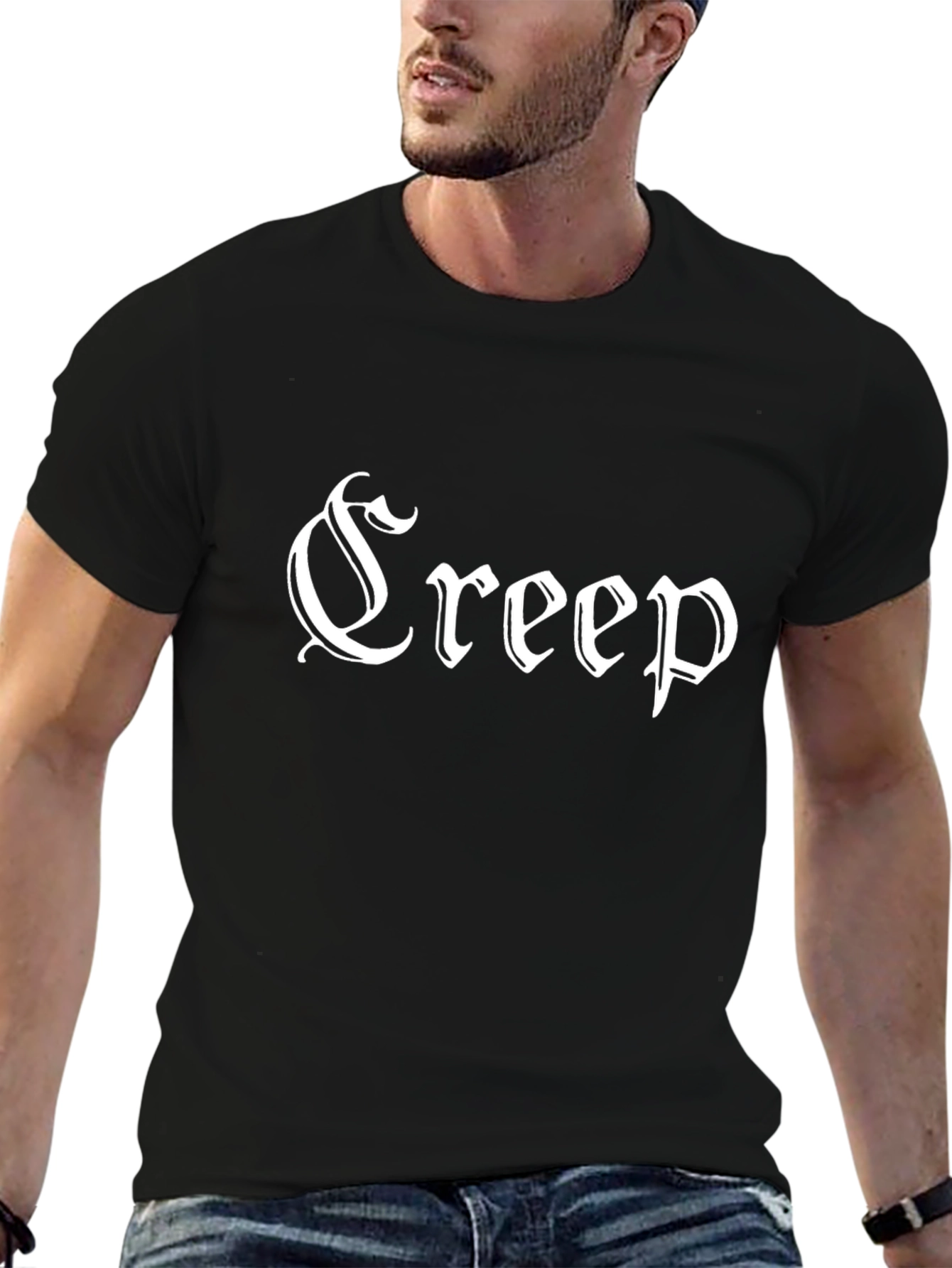 Creep T-Shirt - Gothic Font Black Tee