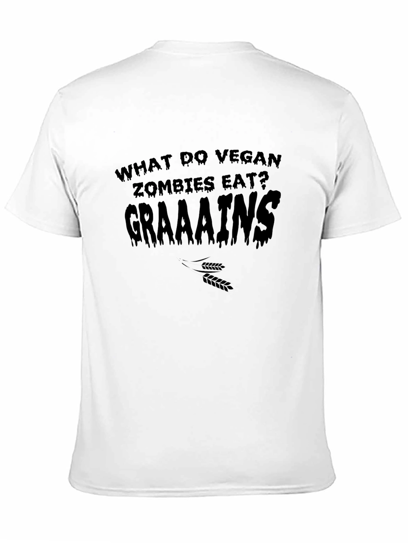 Vegan Zombie Graaaains T-Shirt - Funny Humor Tee