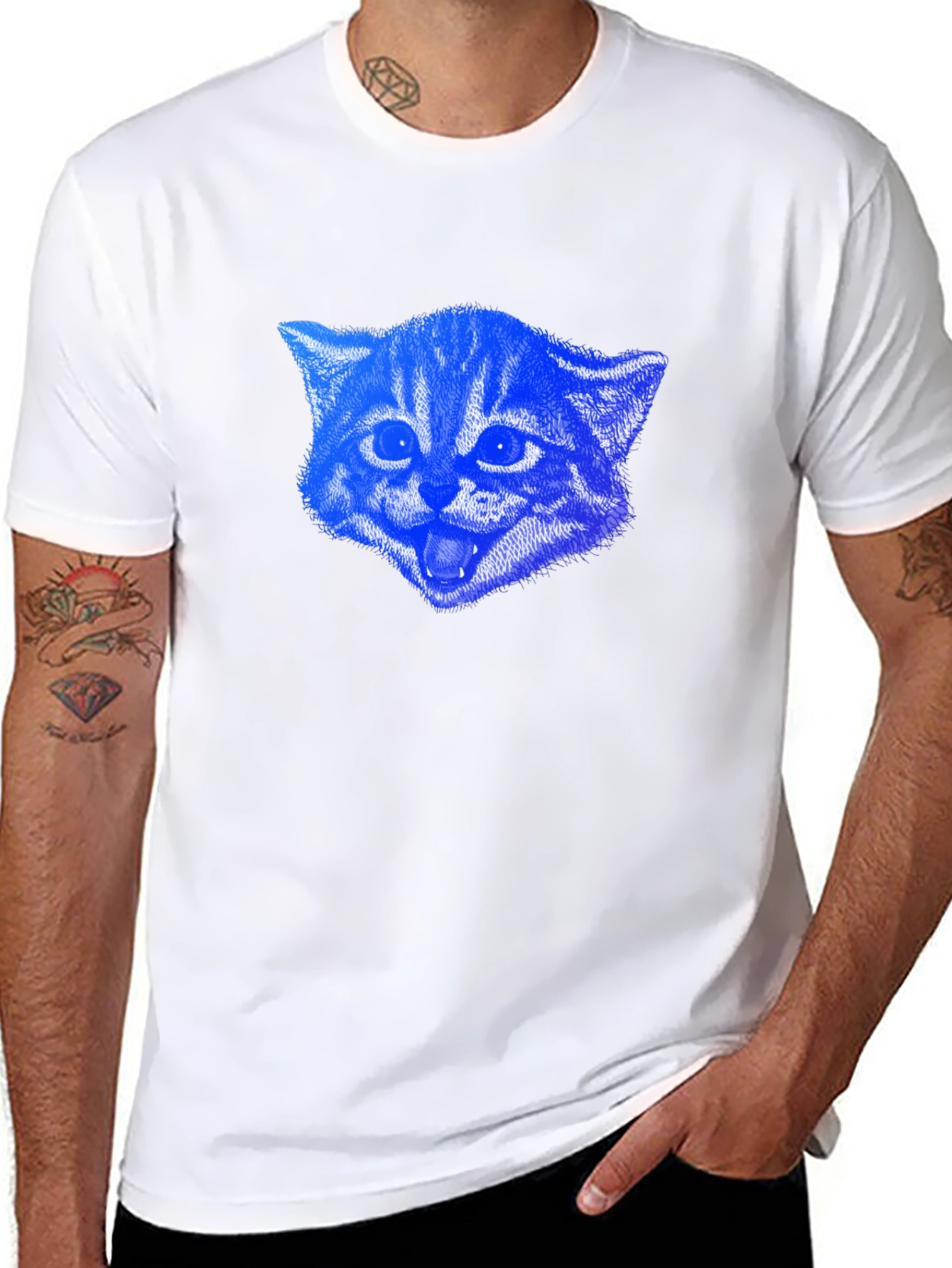 Cool Cat Graphic Black T-Shirt