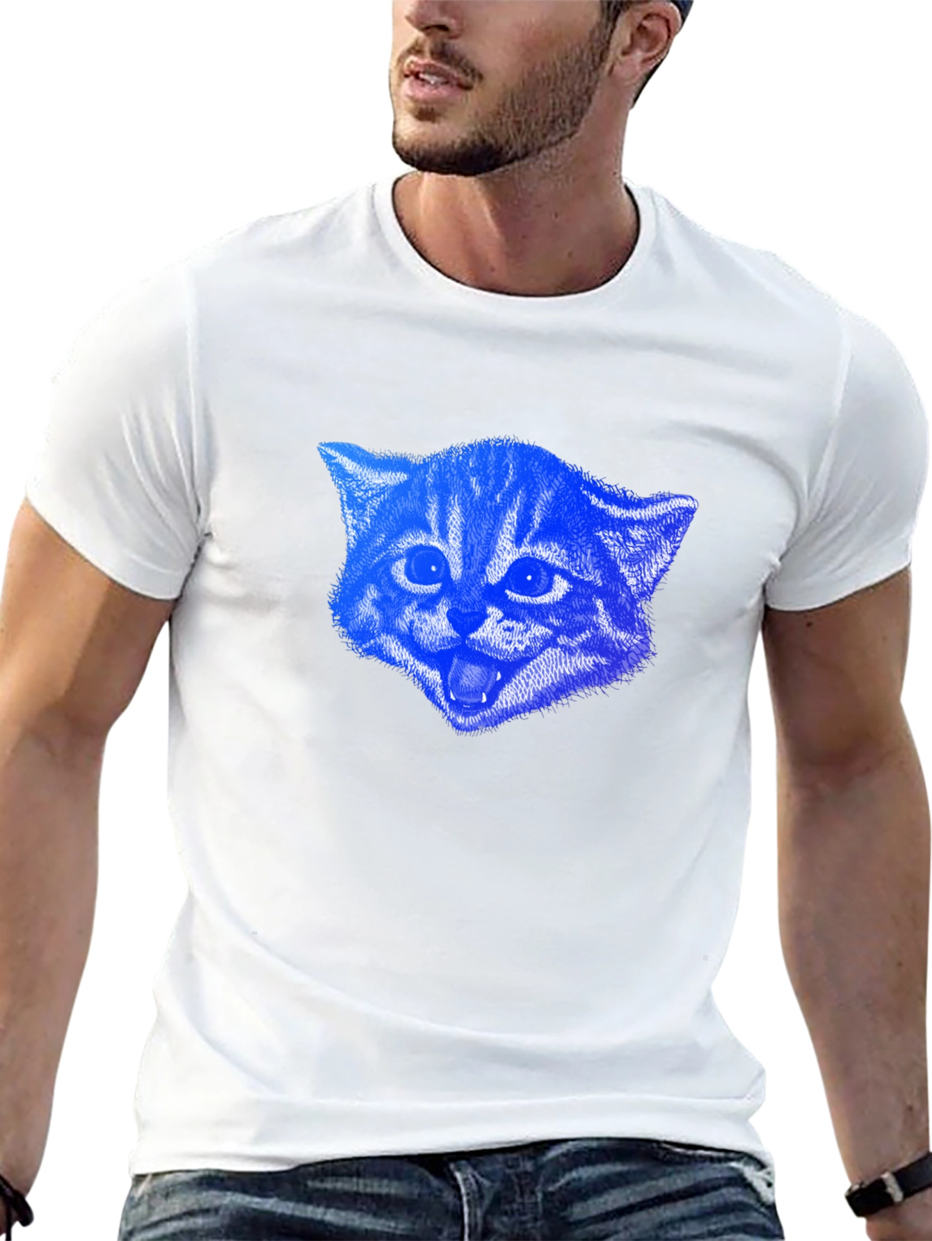 Cool Cat Graphic Black T-Shirt