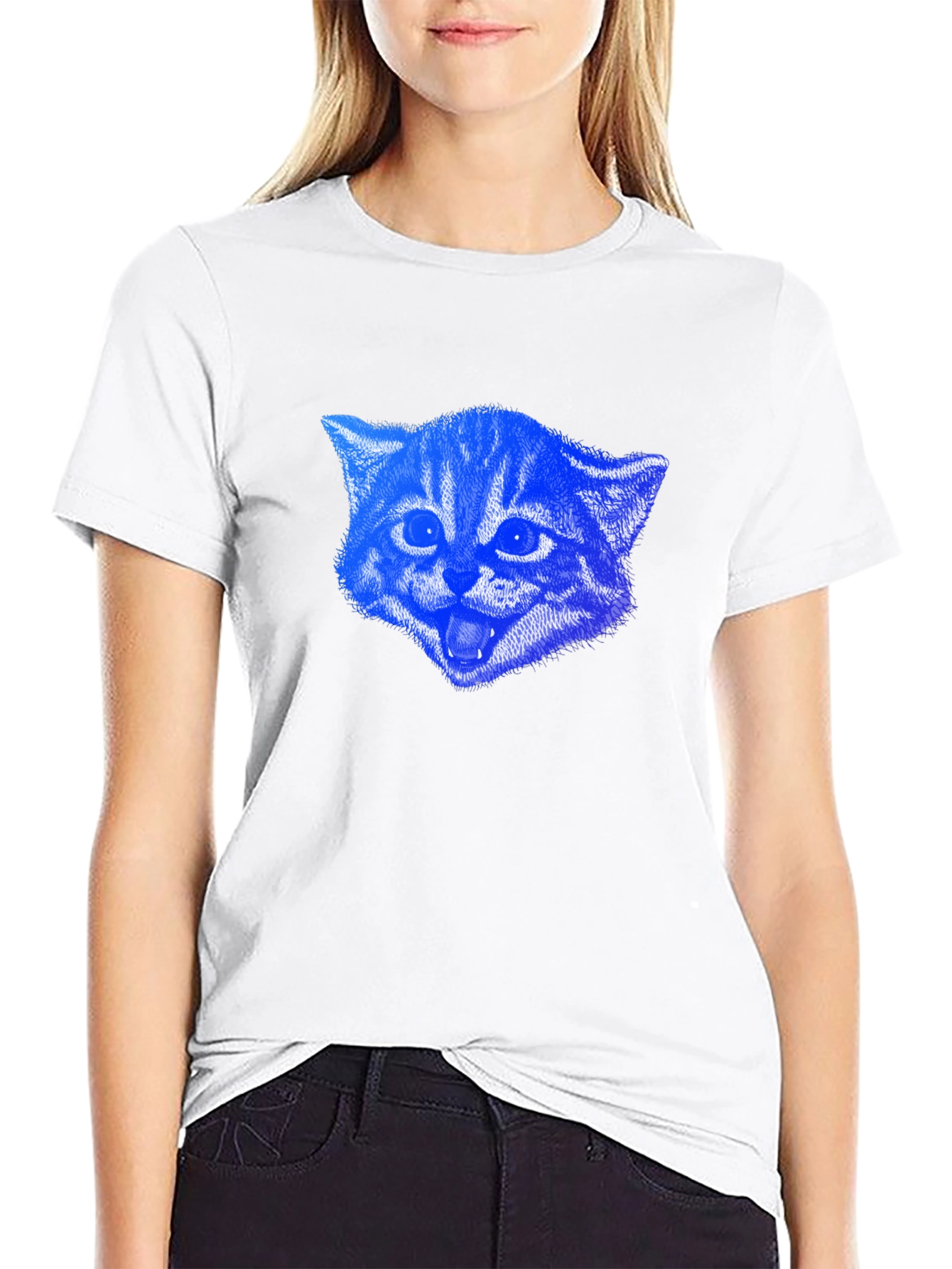 Cool Cat Graphic Black T-Shirt