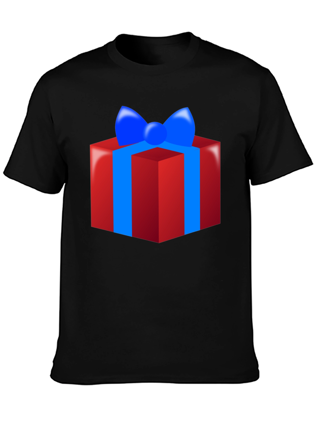 Festive Gift Graphic Black T-Shirt
