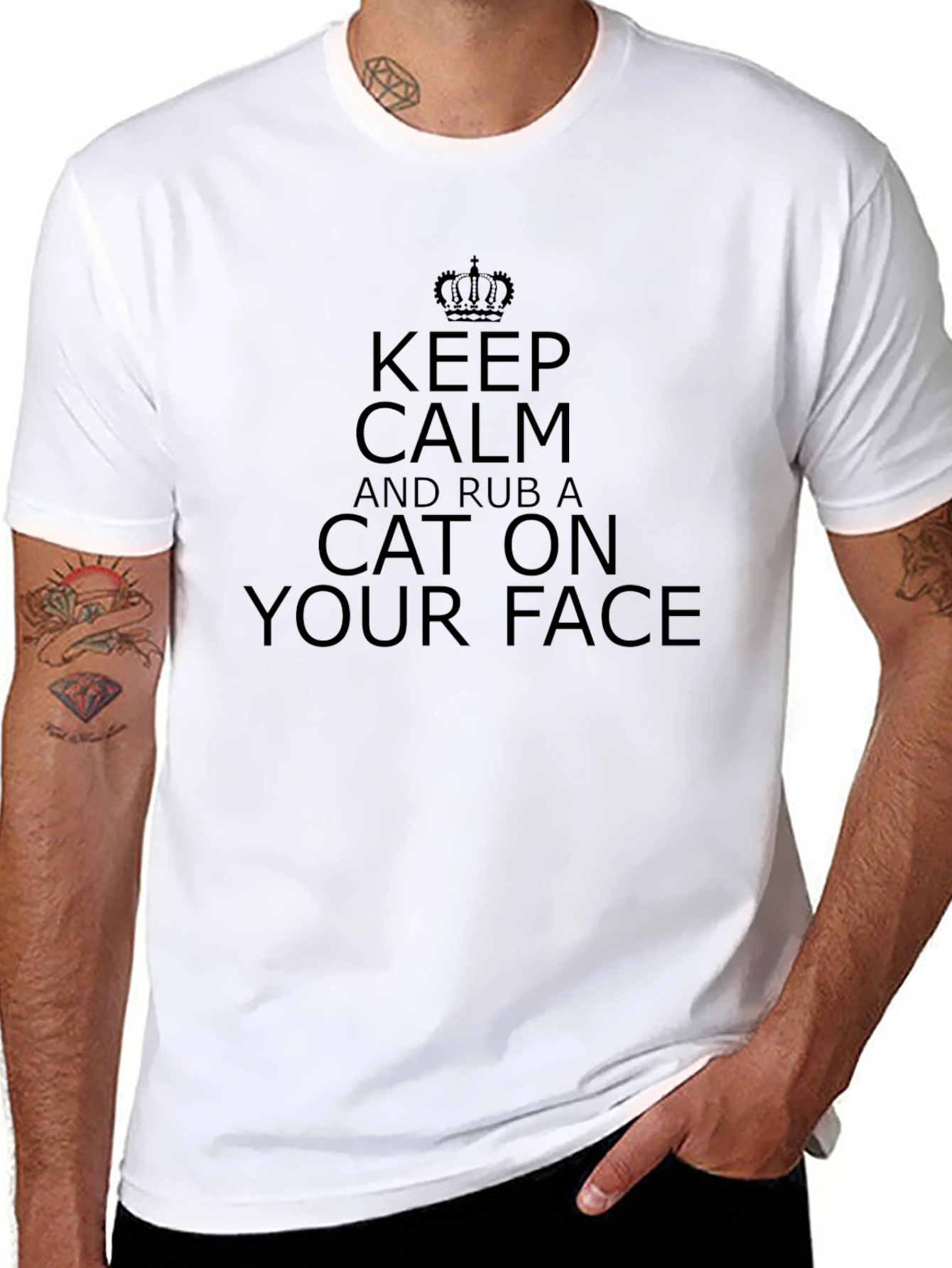 Keep Calm Cat Face T-Shirt