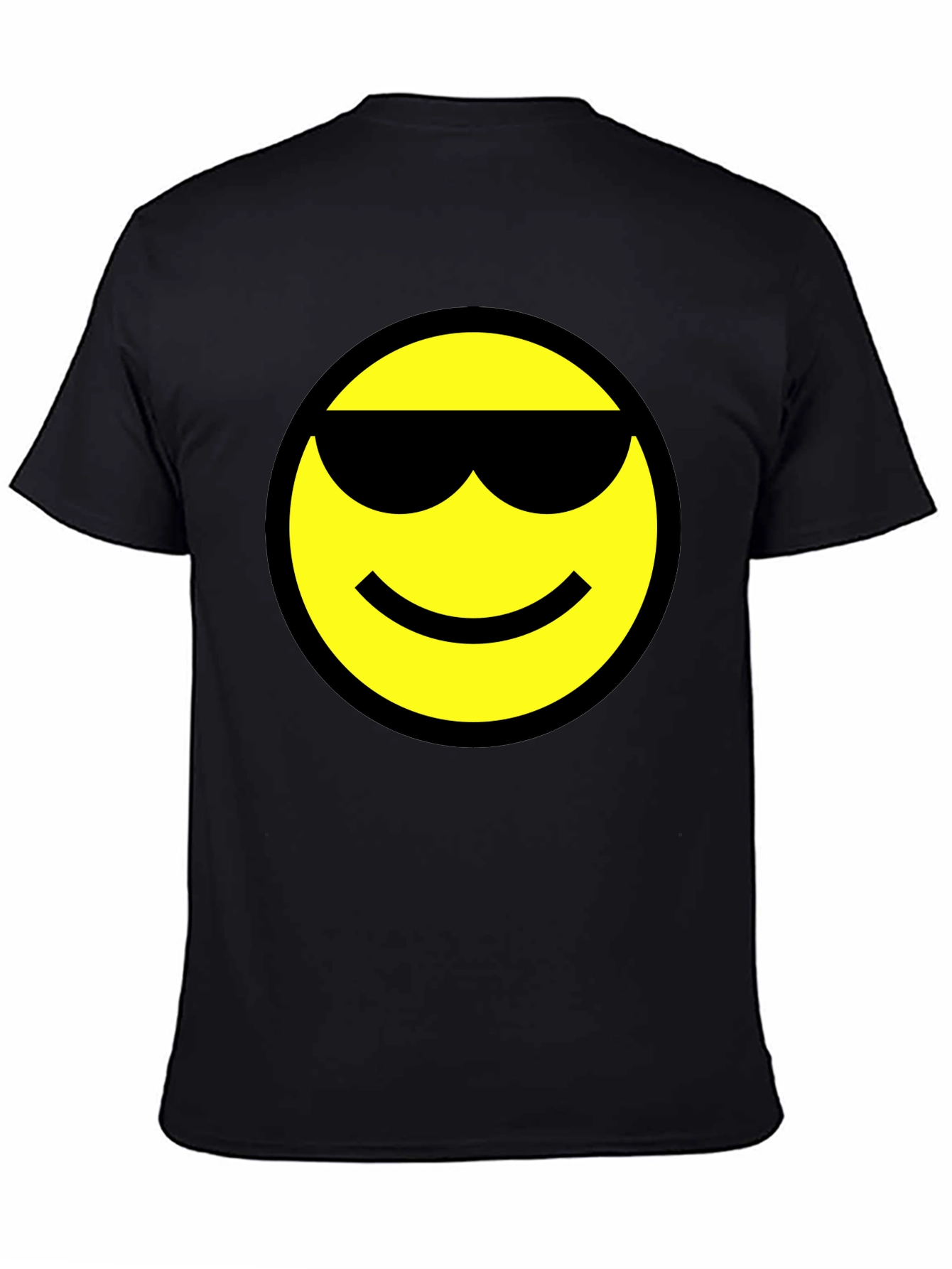 Cool Smiley Face Black T-Shirt
