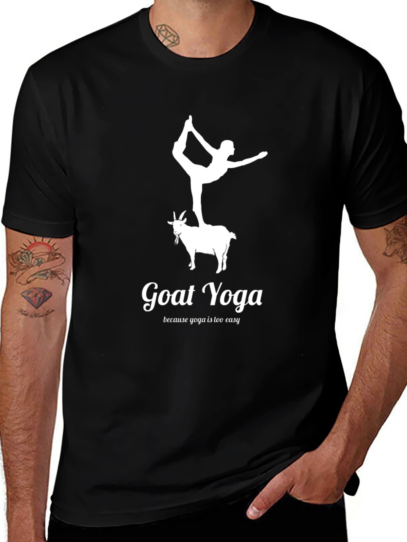 Goat Yoga Tee - Black Graphic T-Shirt