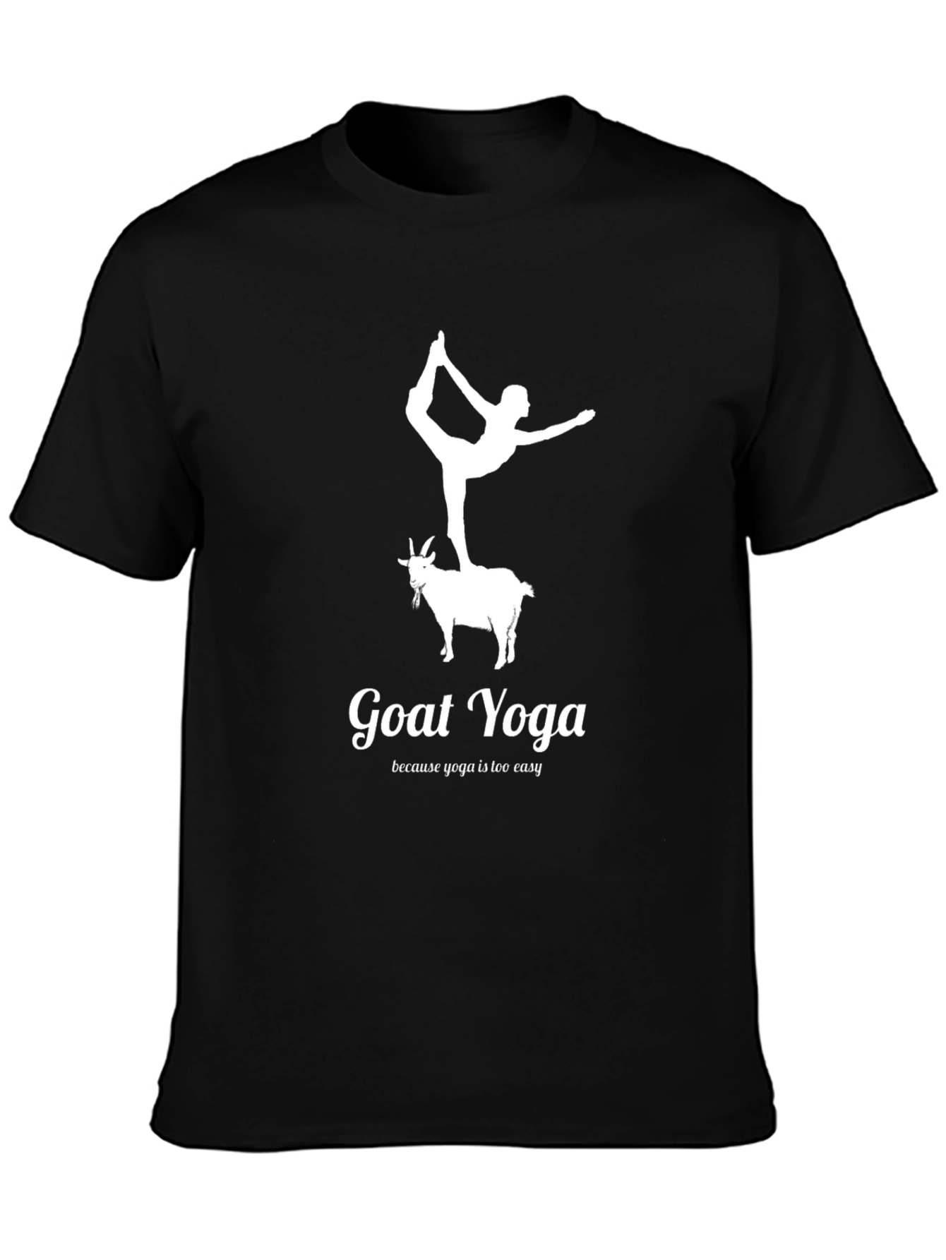 Goat Yoga Tee - Black Graphic T-Shirt