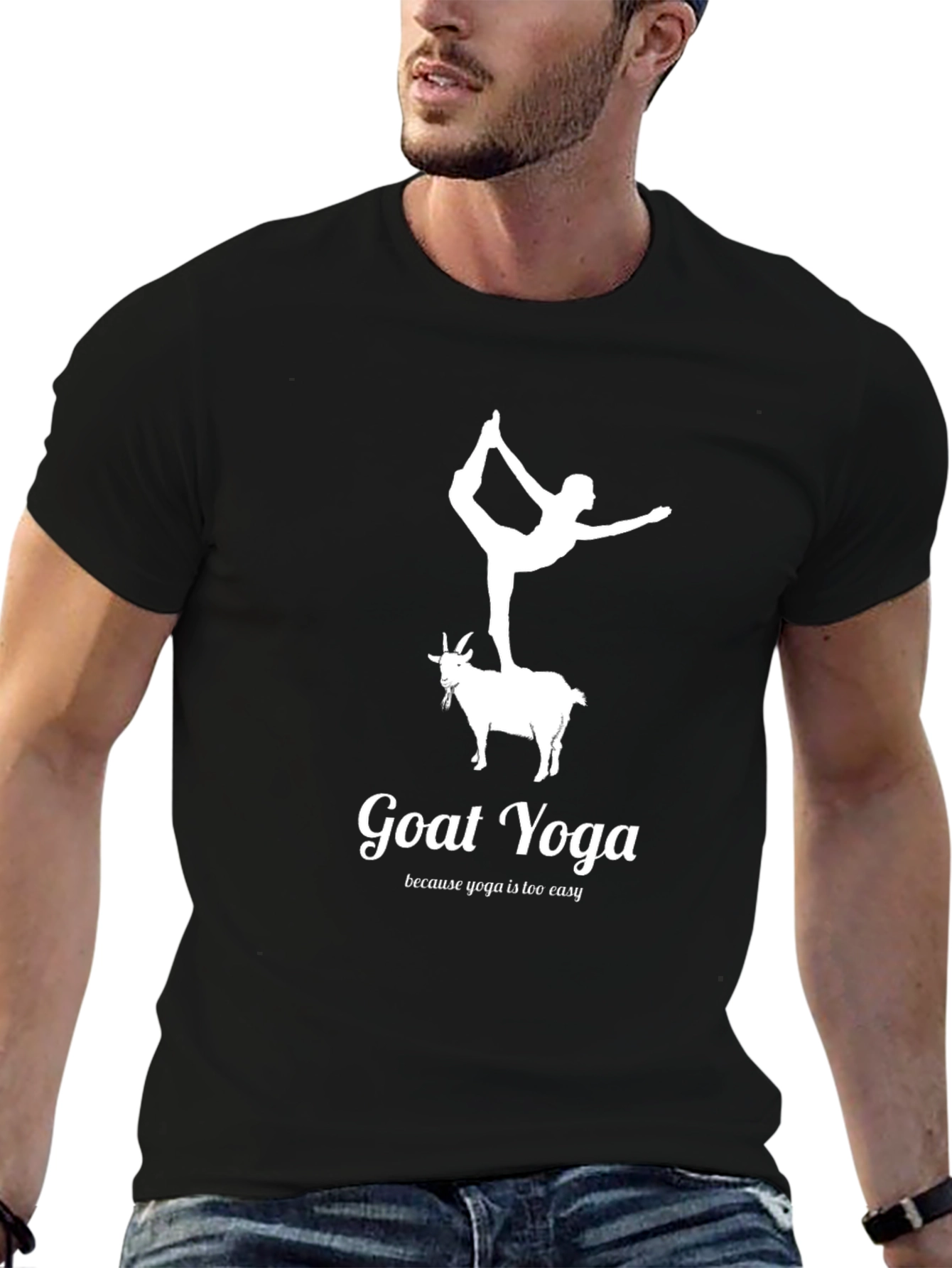 Goat Yoga Tee - Black Graphic T-Shirt