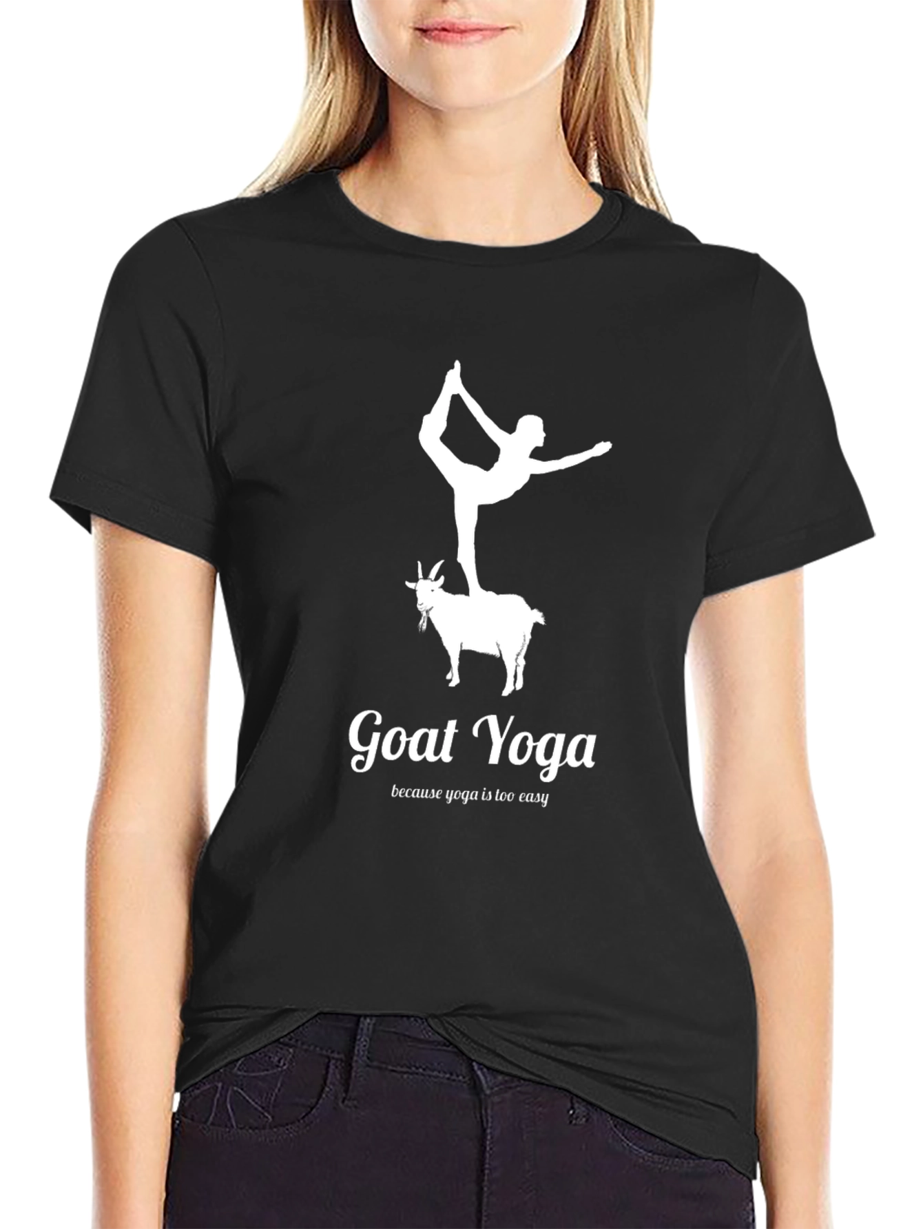 Goat Yoga Tee - Black Graphic T-Shirt