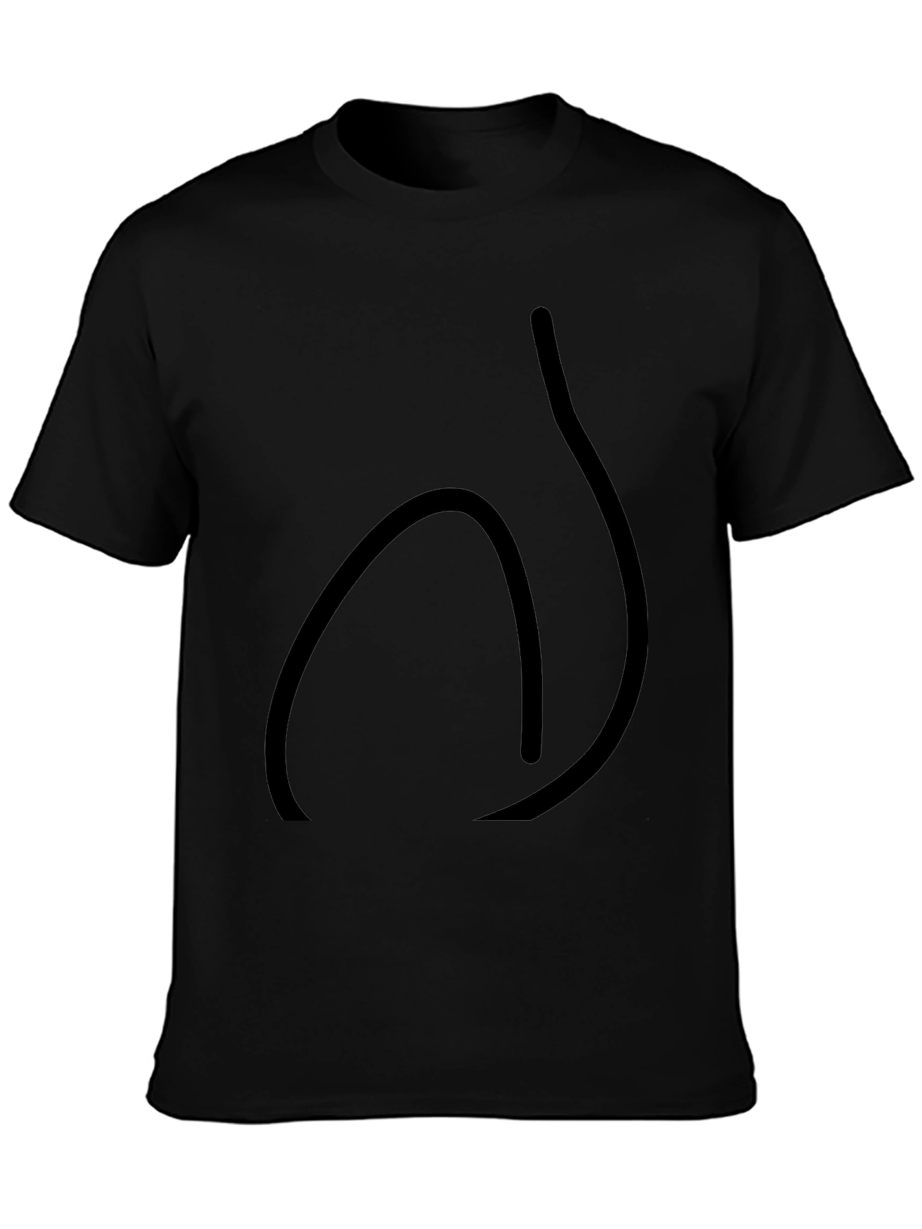 Mens Black Graphic Tee - Casual Style