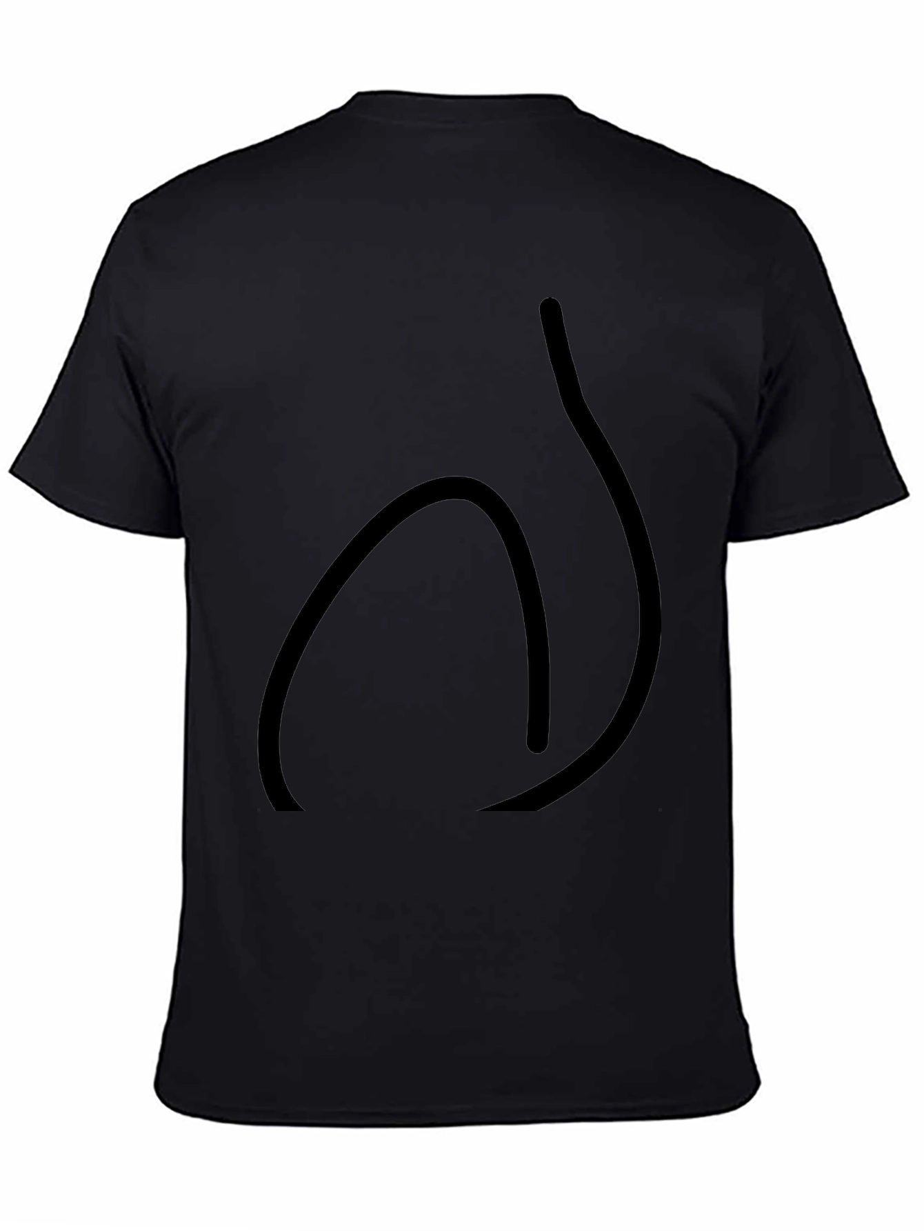 Mens Black Graphic Tee - Casual Style