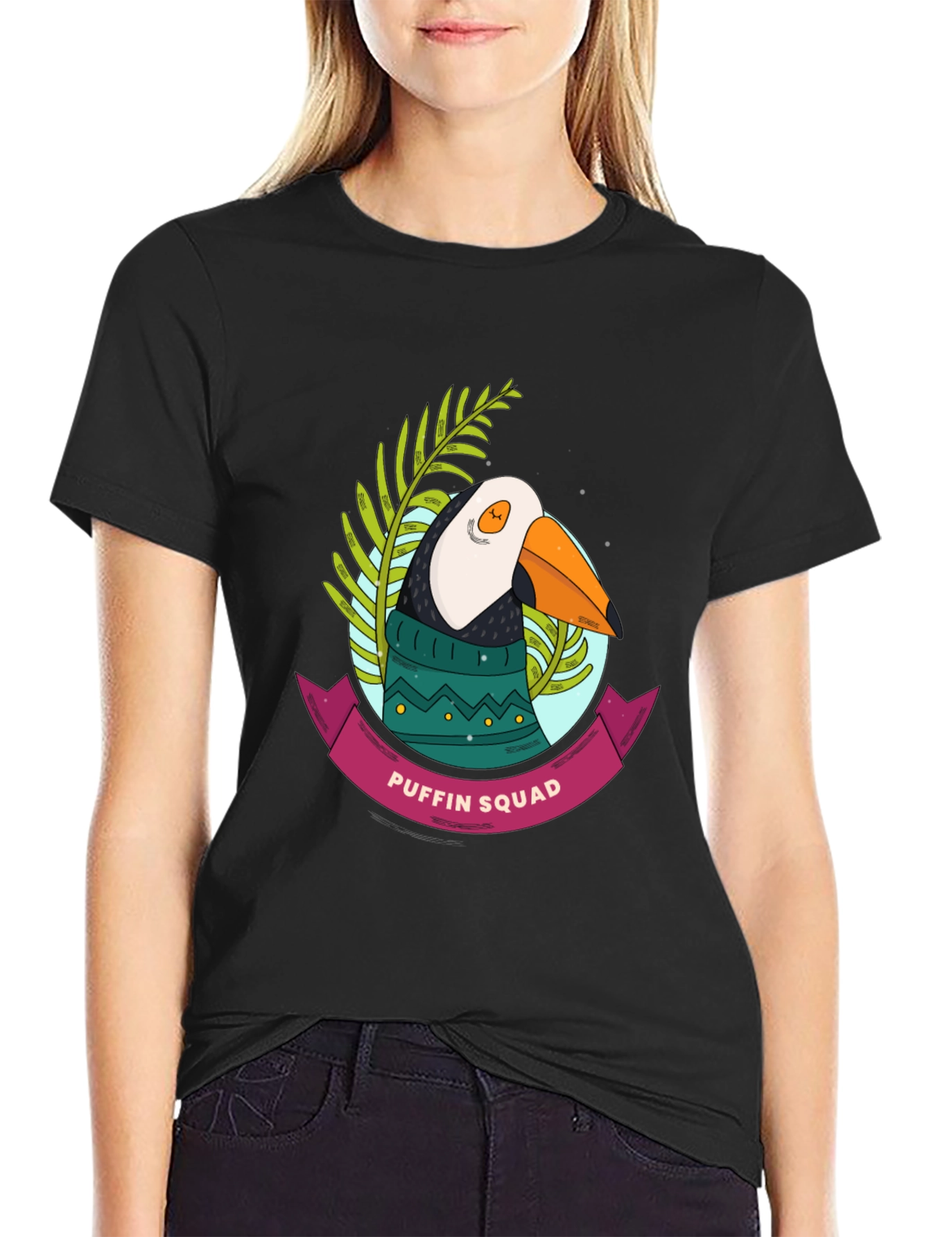 Puffin Squad Graphic Tee - Novelty Bird T-Shirt