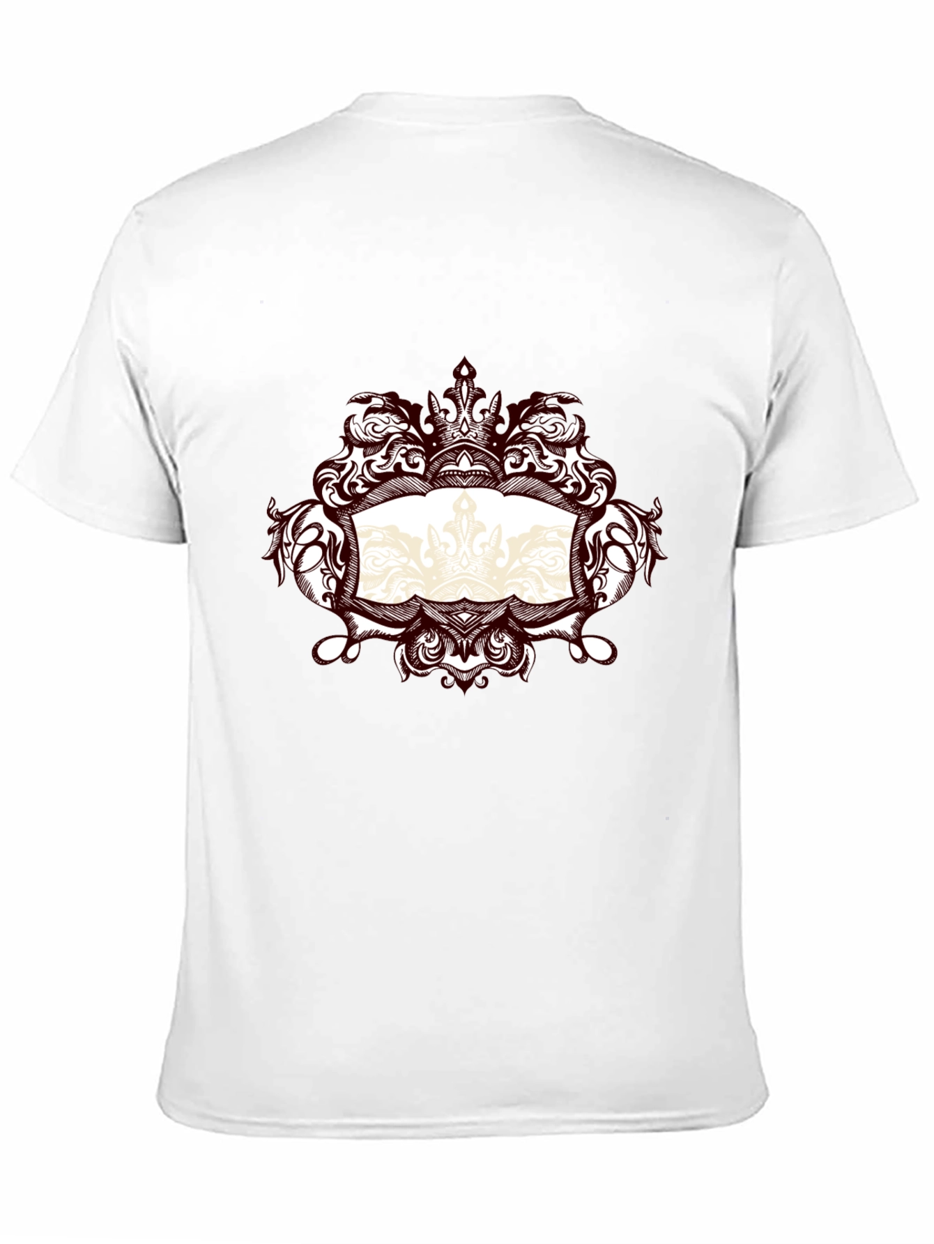 Ornate Crown Graphic Black T-Shirt