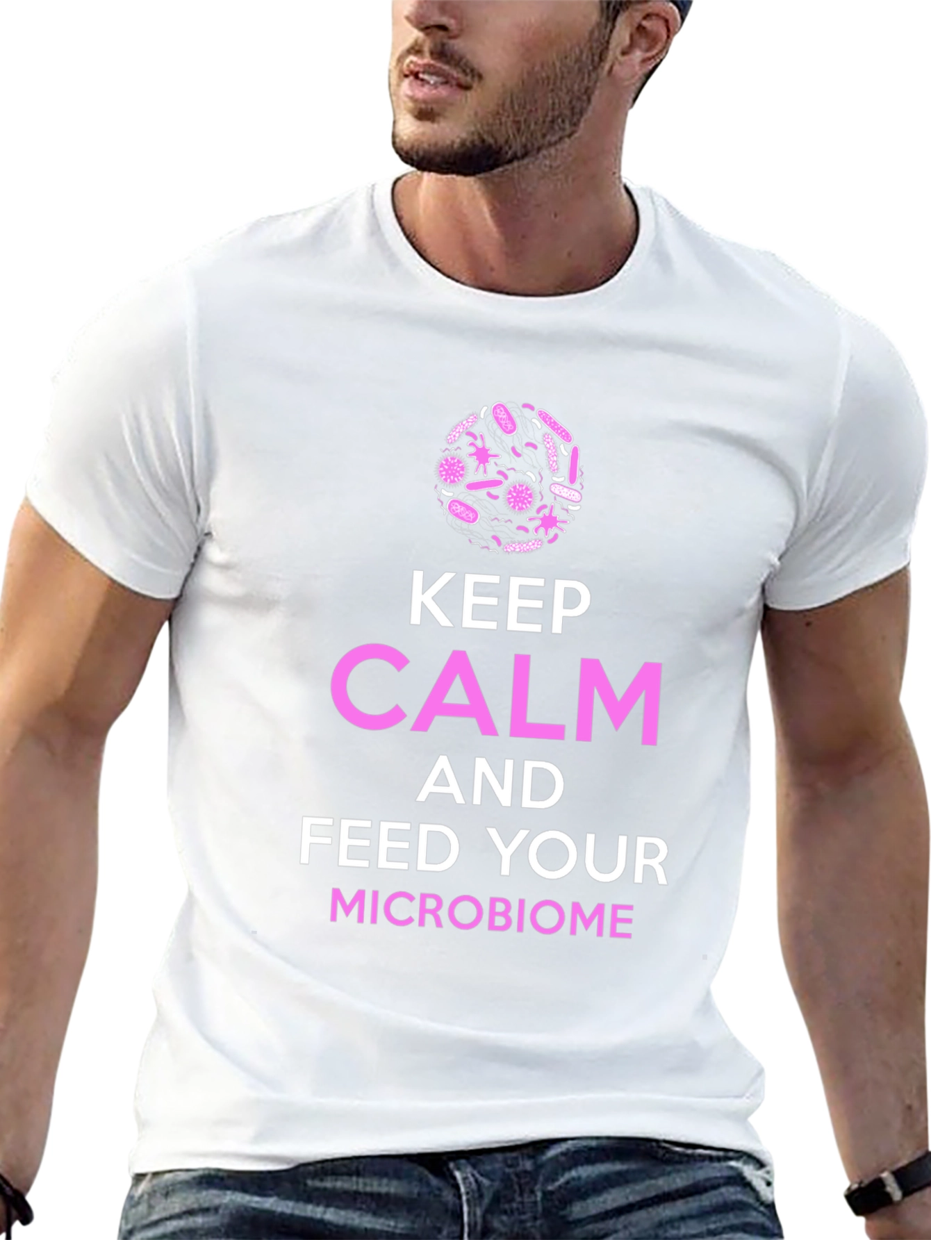 Keep Calm Microbiome T-Shirt -  Science Graphic Tee