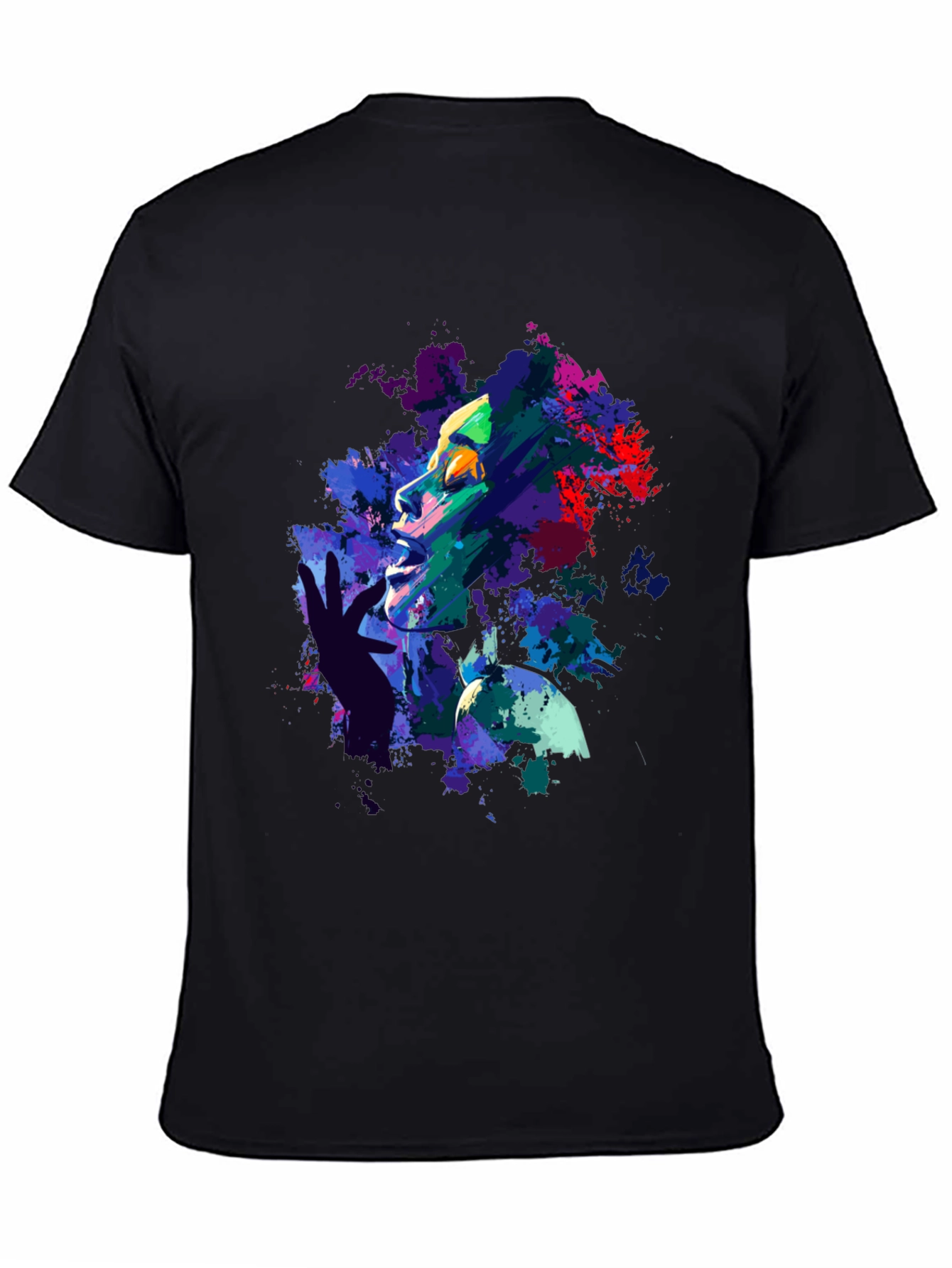 Abstract Art Print Black T-Shirt