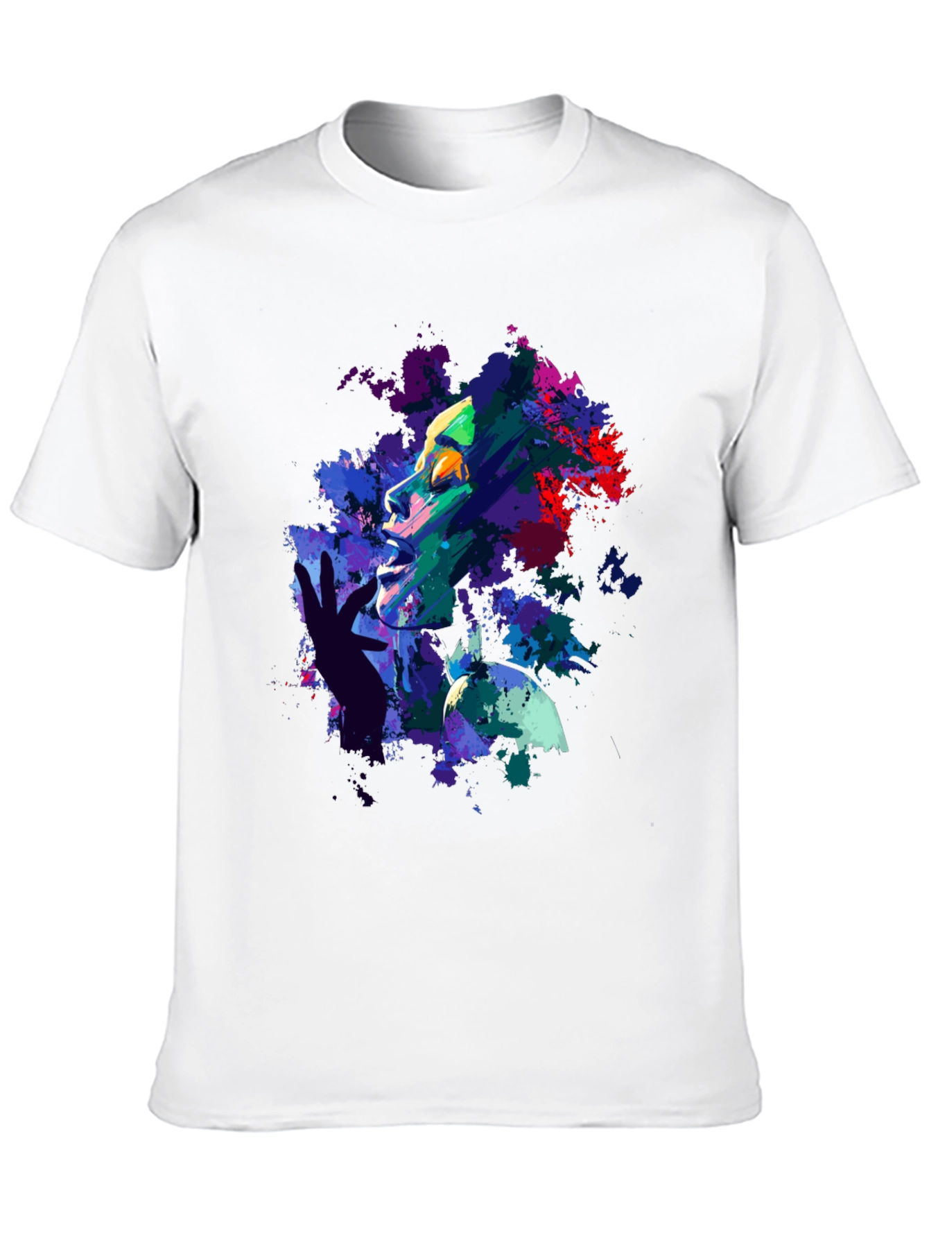 Abstract Art Print Black T-Shirt