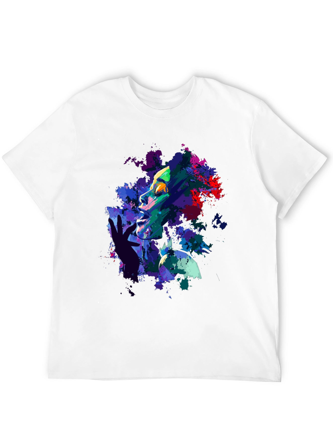 Abstract Art Print Black T-Shirt