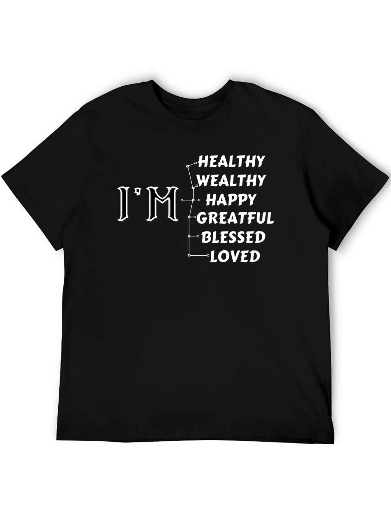 Im Healthy Wealthy Happy Grateful Blessed Loved T-Shirt