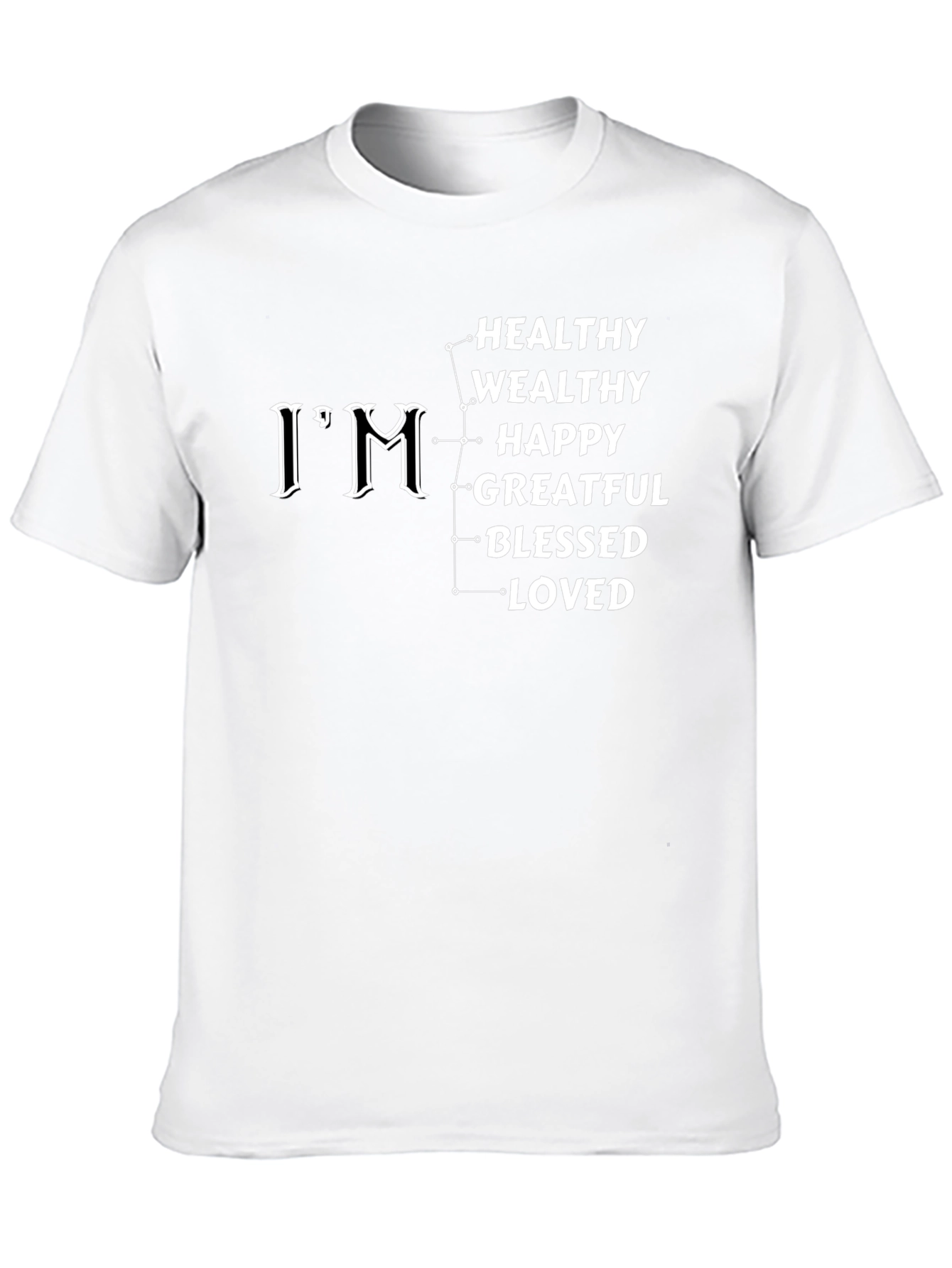Im Healthy Wealthy Happy Grateful Blessed Loved T-Shirt