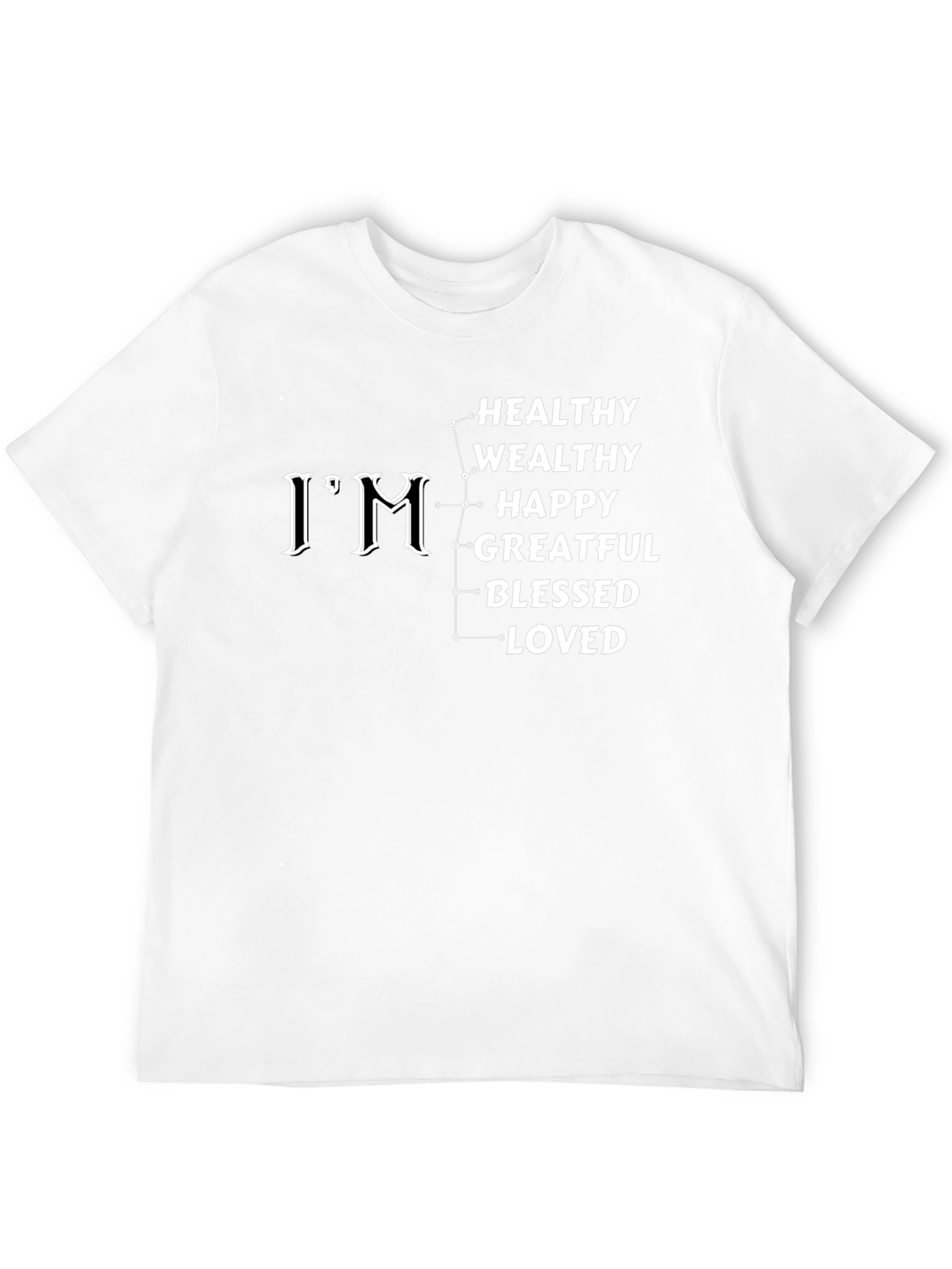 Im Healthy Wealthy Happy Grateful Blessed Loved T-Shirt