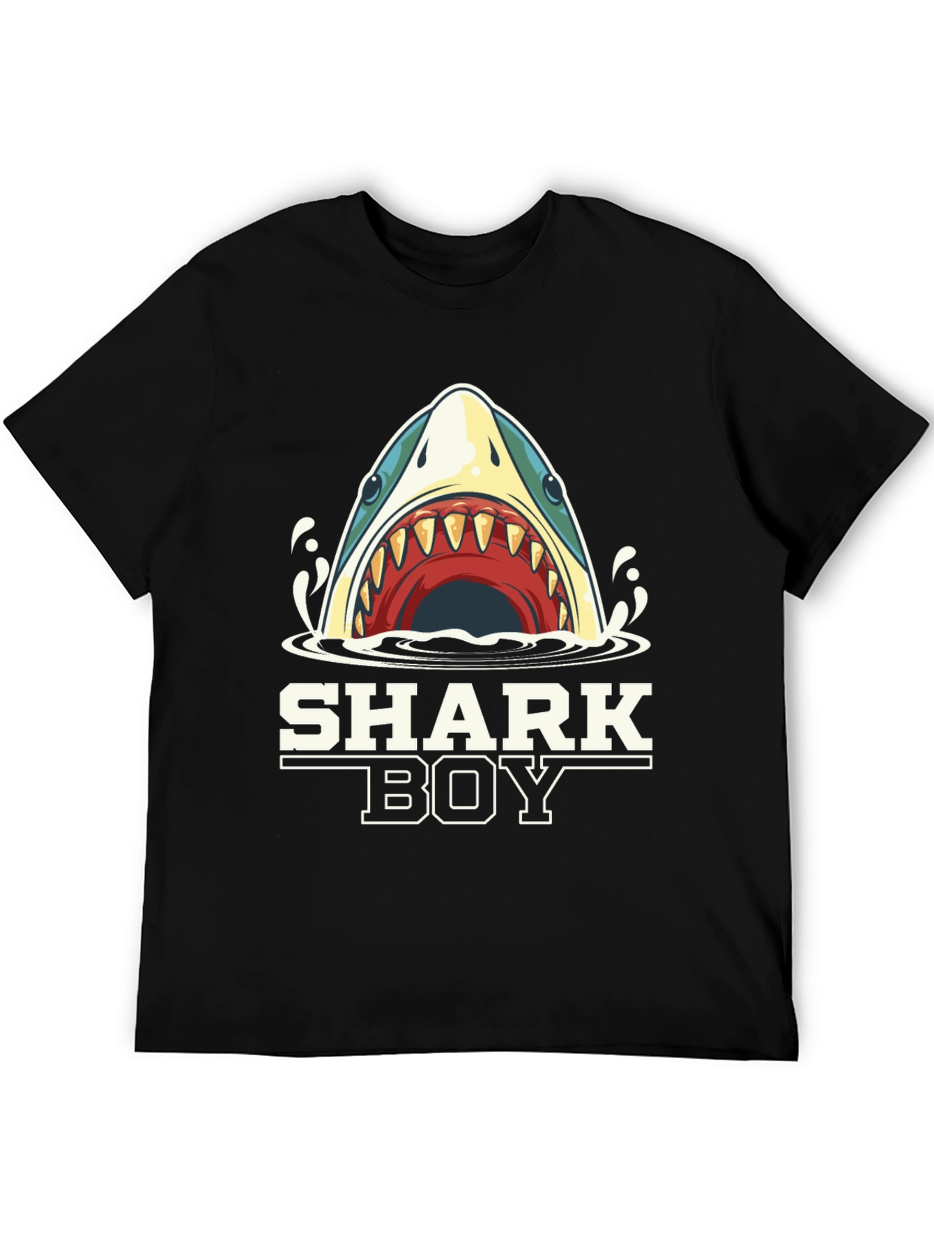Shark Boy T-Shirt - Cartoon Shark Graphic Tee