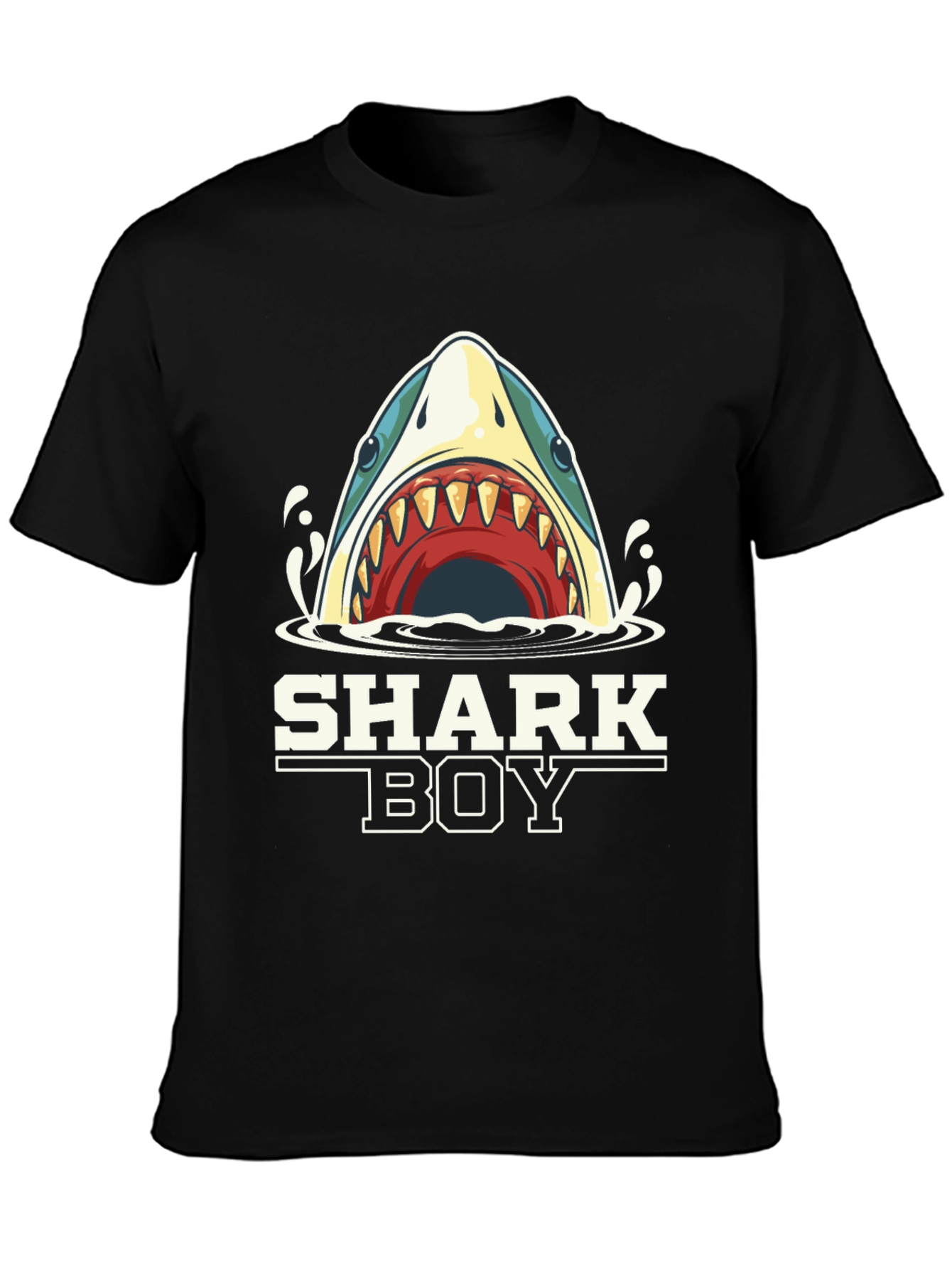 Shark Boy T-Shirt - Cartoon Shark Graphic Tee