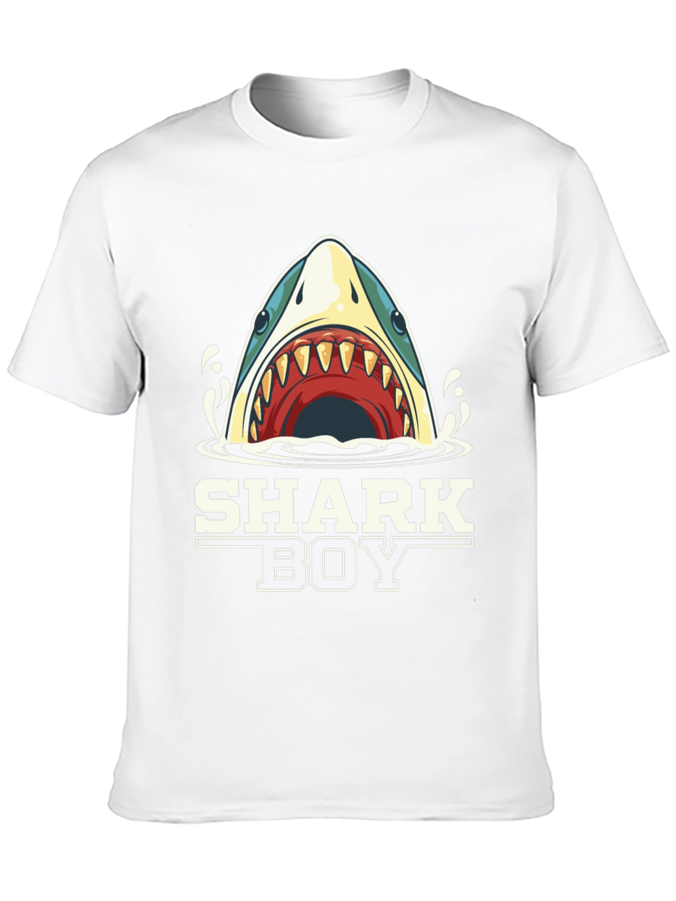 Shark Boy T-Shirt - Cartoon Shark Graphic Tee