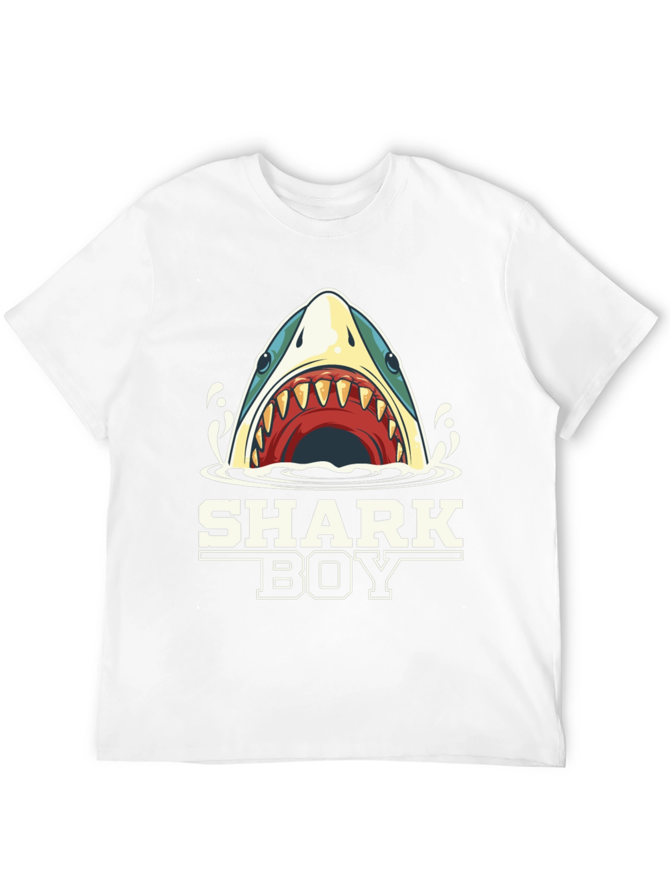 Shark Boy T-Shirt - Cartoon Shark Graphic Tee