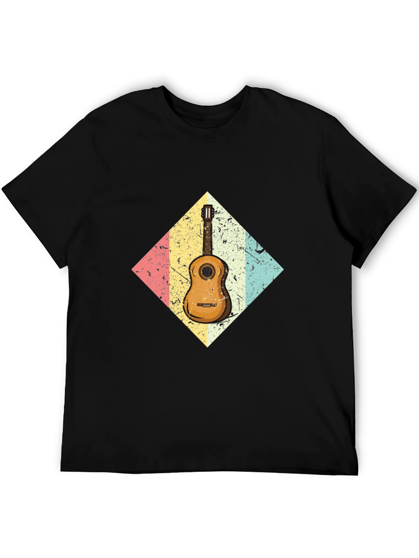 Retro Guitar Graphic Tee - Black