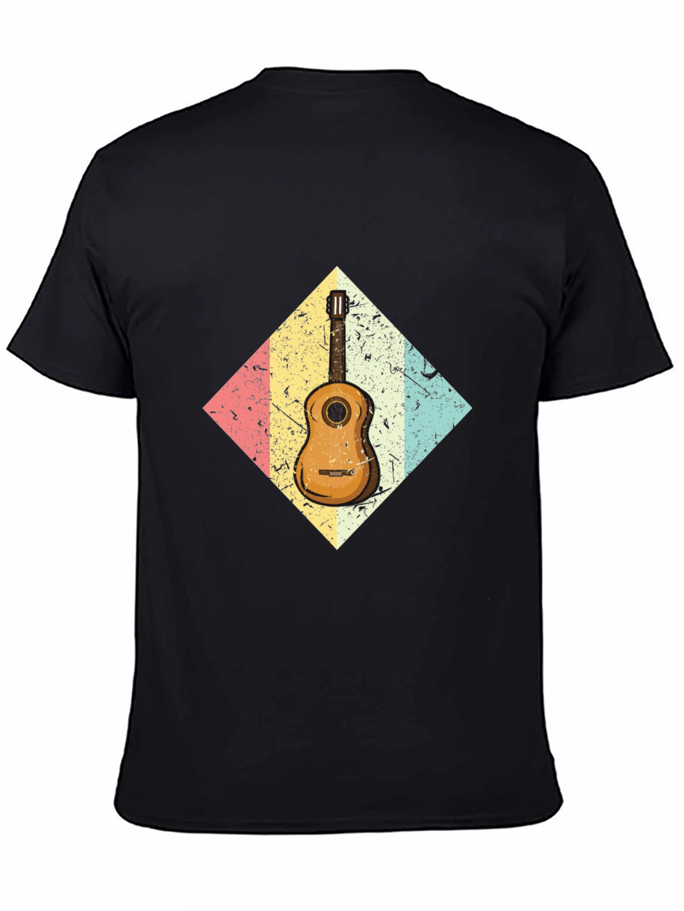 Retro Guitar Graphic Tee - Black