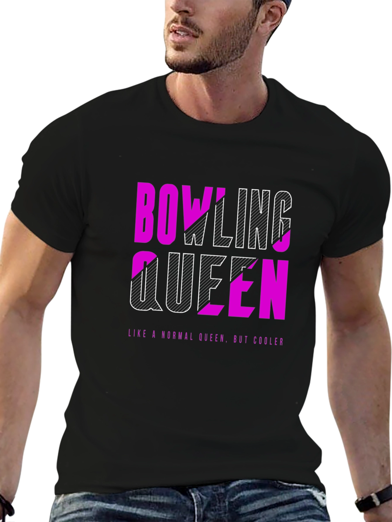 Bowling Queen Graphic Tee - Cool Bowler Shirt