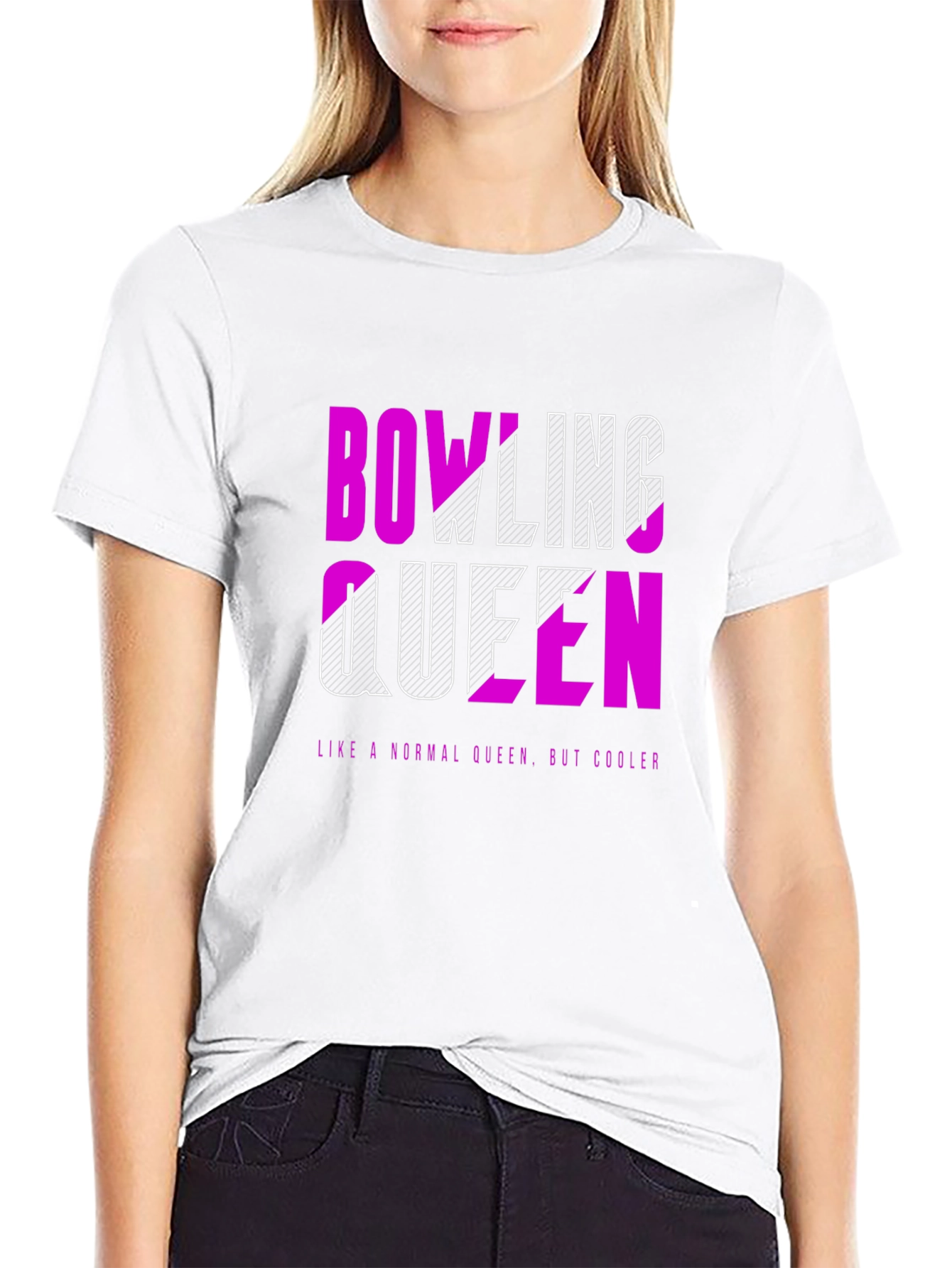 Bowling Queen Graphic Tee - Cool Bowler Shirt
