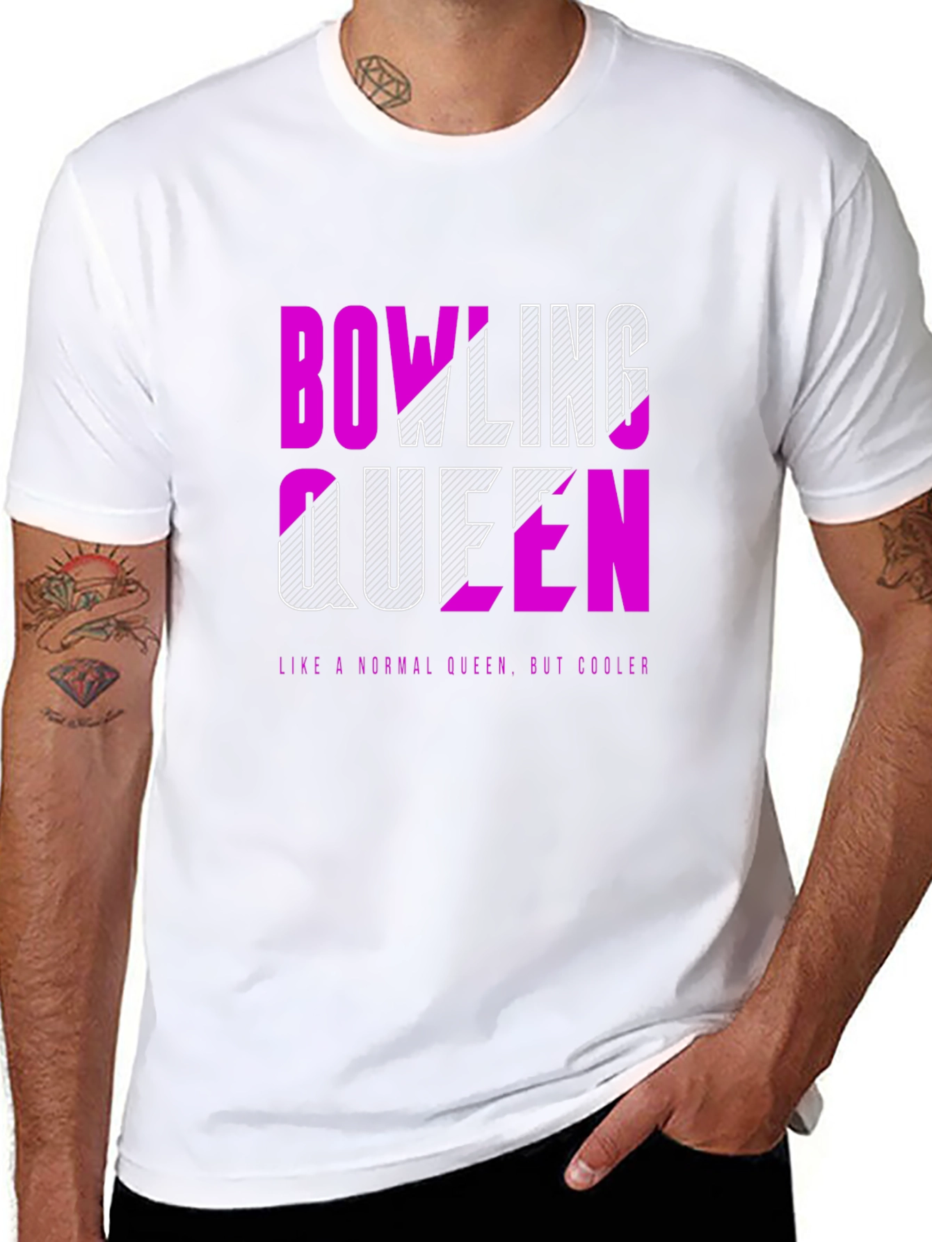 Bowling Queen Graphic Tee - Cool Bowler Shirt