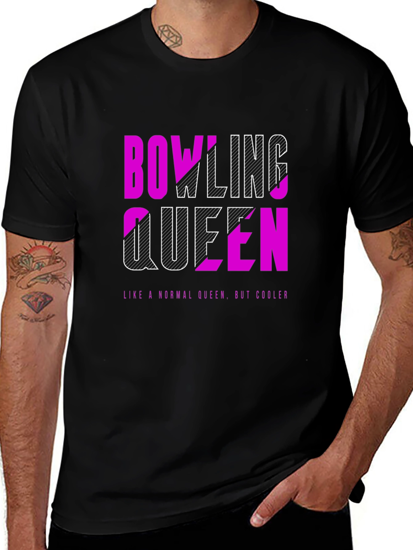 Bowling Queen Graphic Tee - Cool Bowler Shirt