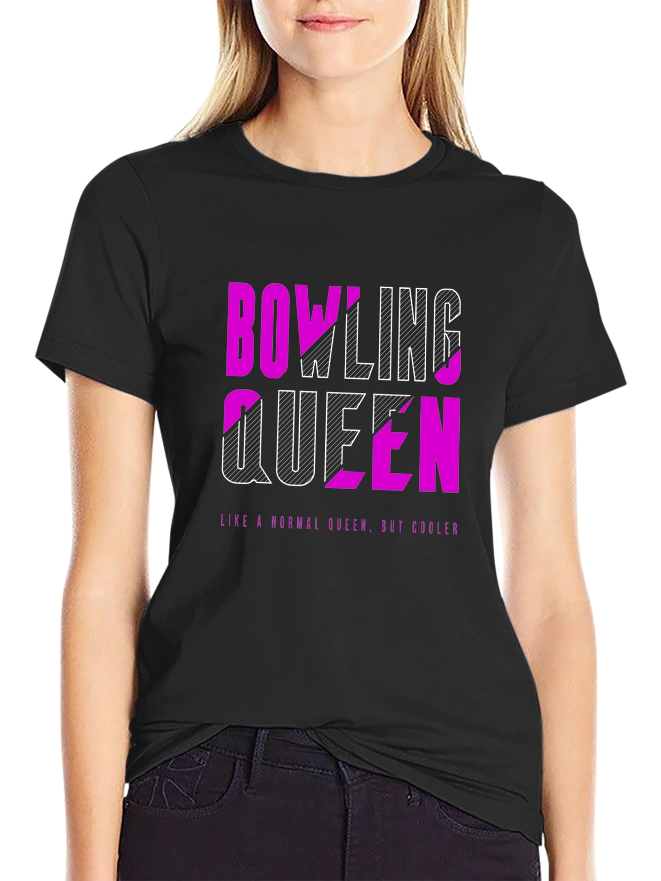 Bowling Queen Graphic Tee - Cool Bowler Shirt
