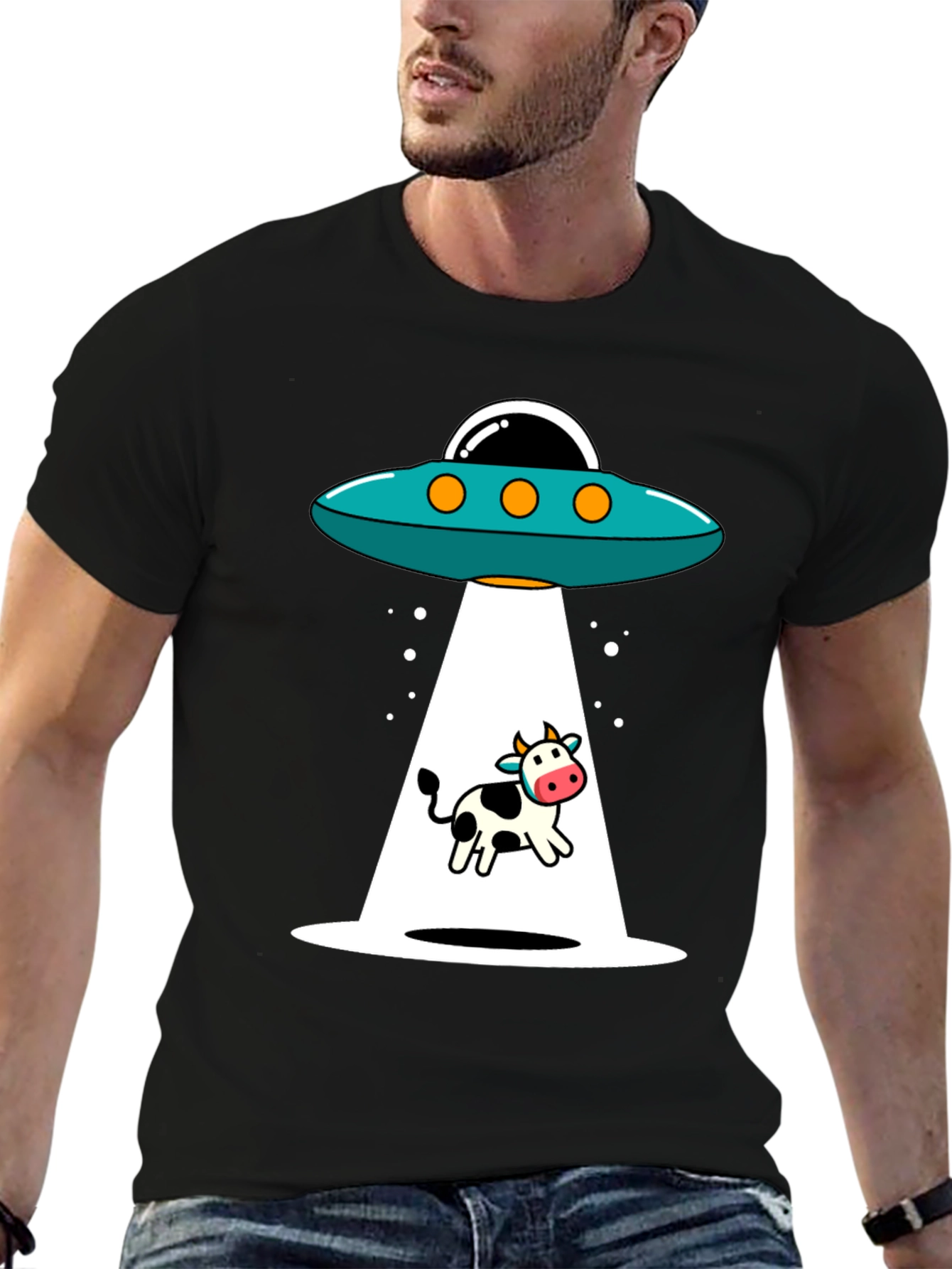 Cow Abduction T-Shirt - UFO Graphic Tee