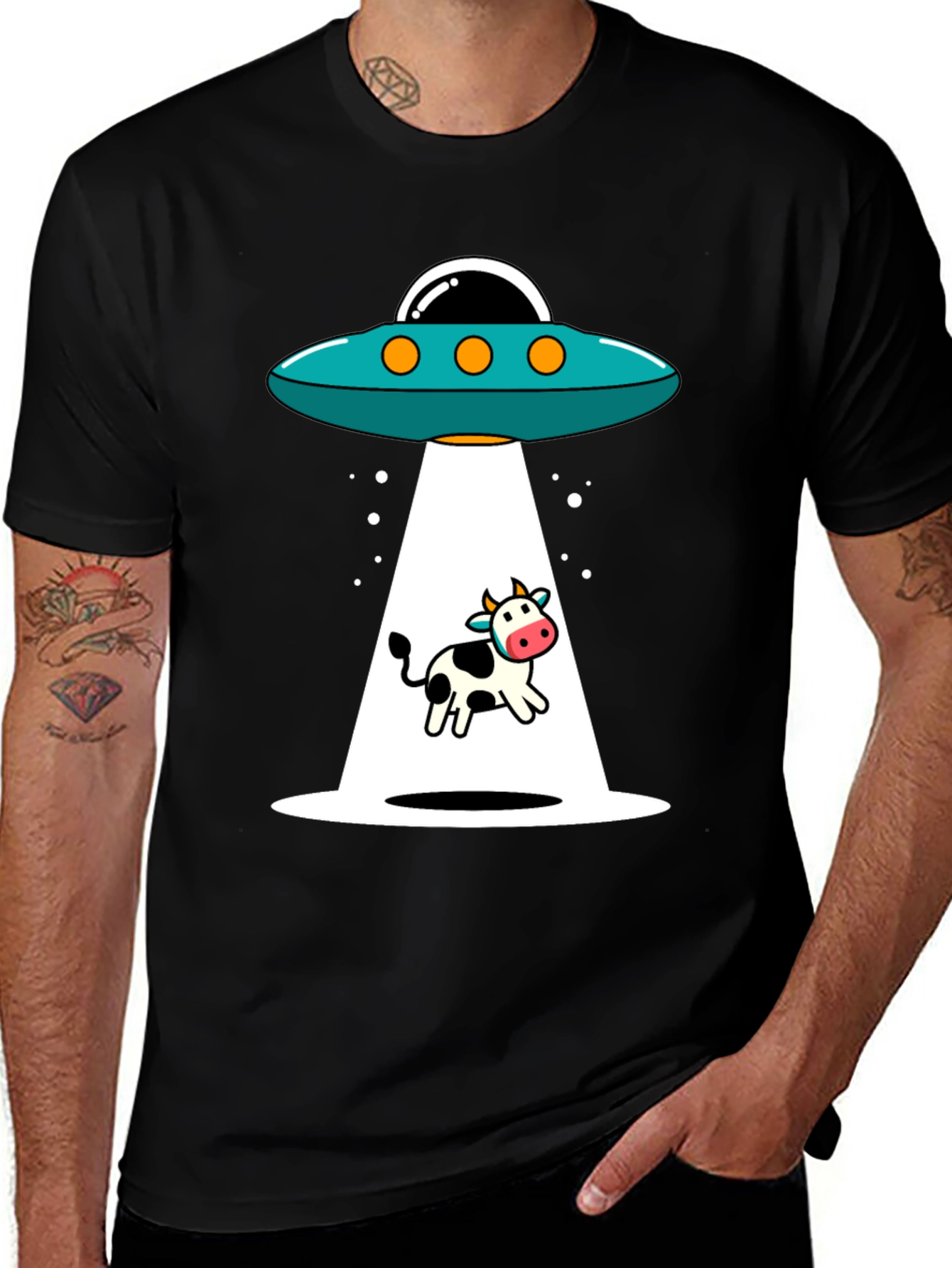 Cow Abduction T-Shirt - UFO Graphic Tee