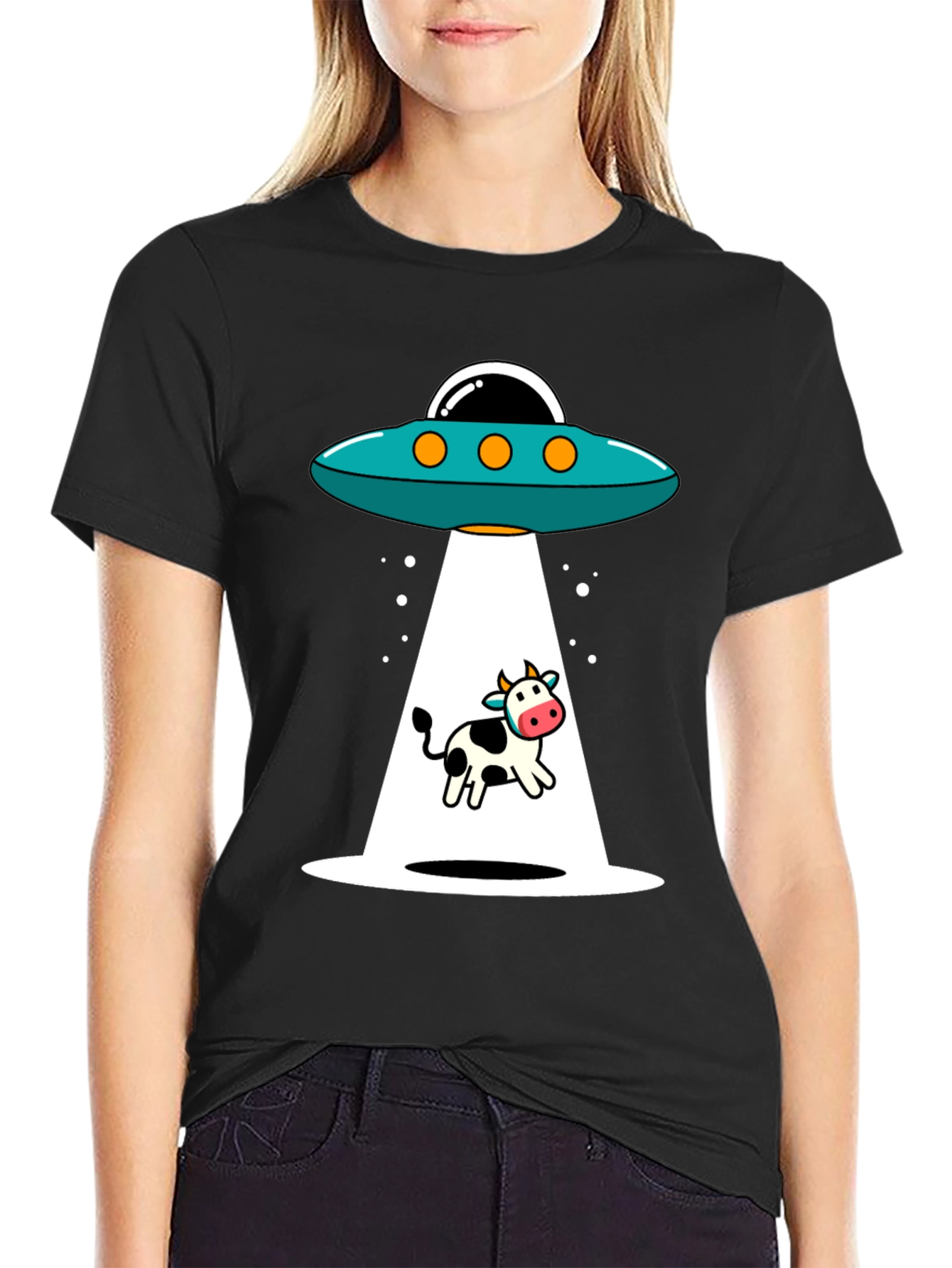 Cow Abduction T-Shirt - UFO Graphic Tee