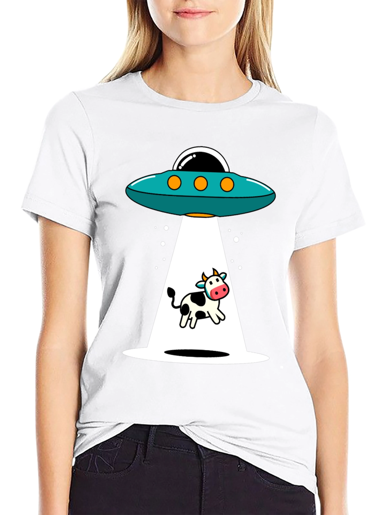 Cow Abduction T-Shirt - UFO Graphic Tee