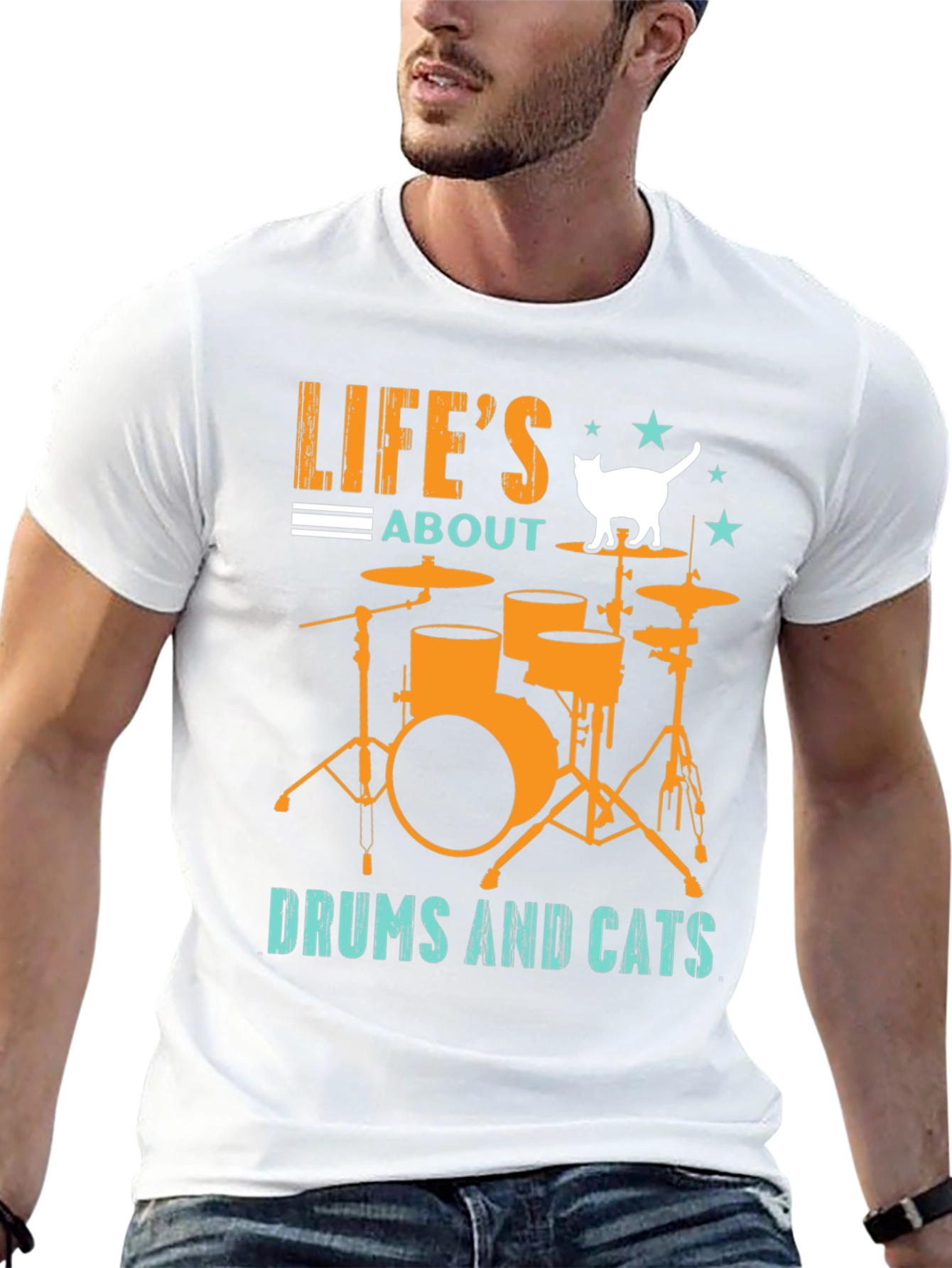 Lifes About Drums & Cats T-Shirt