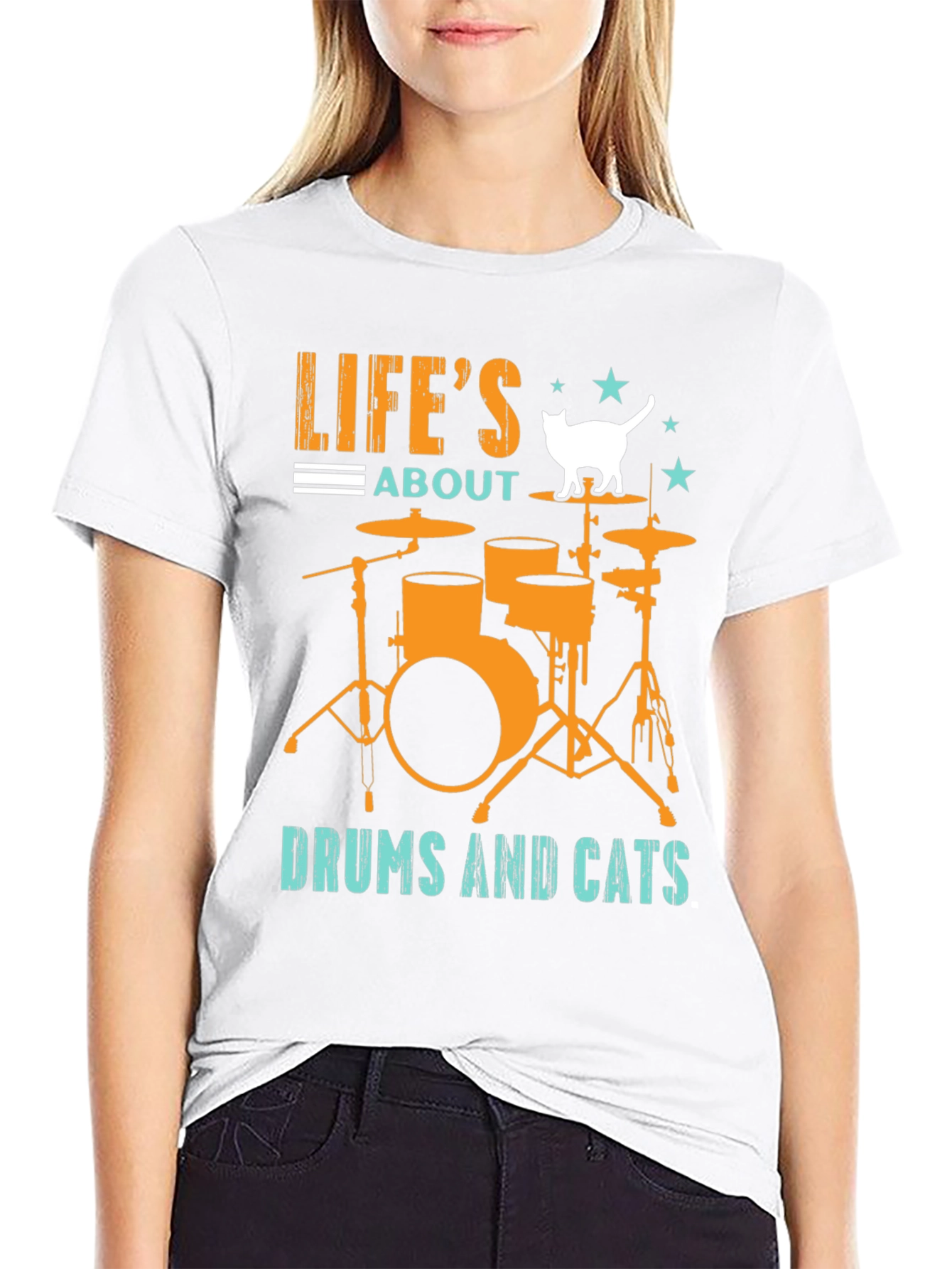 Lifes About Drums & Cats T-Shirt