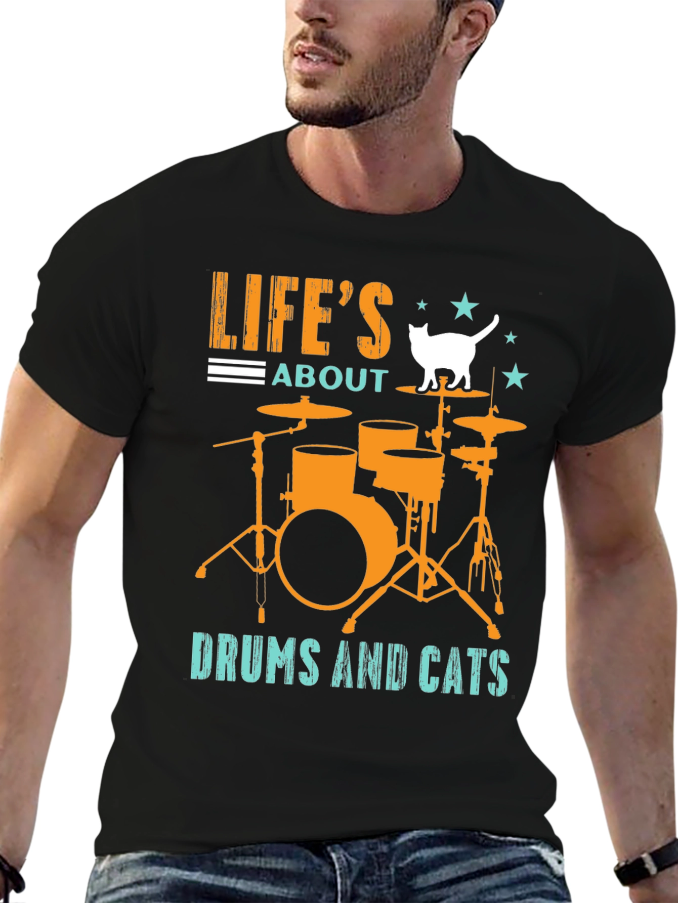 Lifes About Drums & Cats T-Shirt