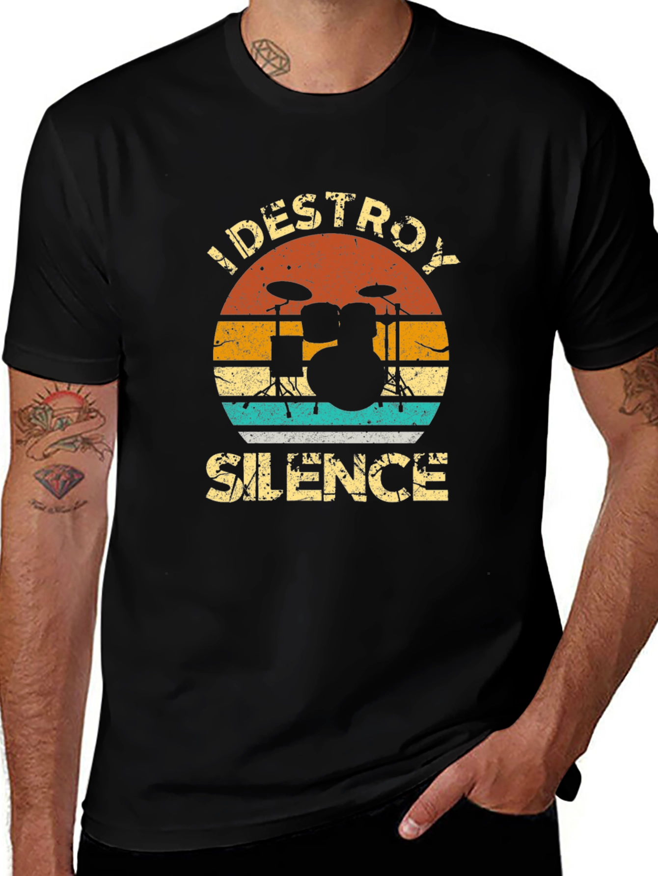 I DESTROY SILENCE Drummer Graphic Tee
